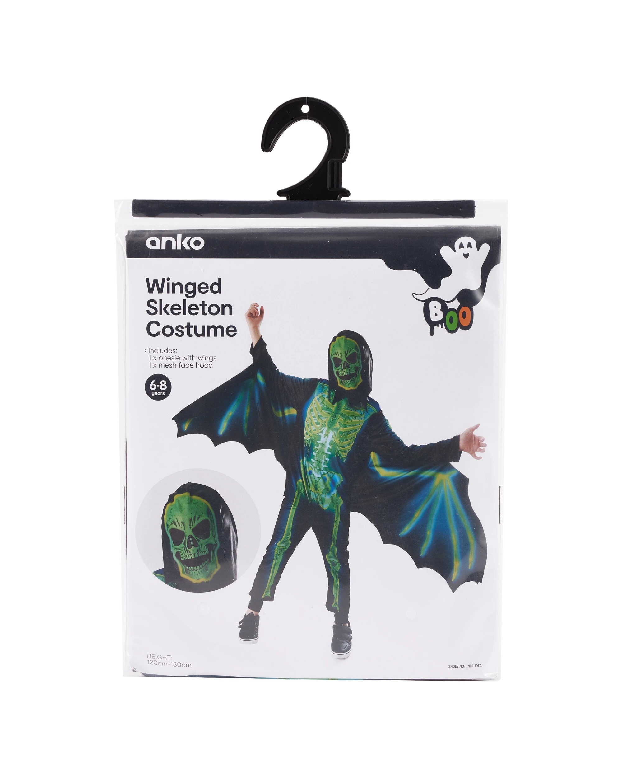 8 Winged Skeleton Costume - Ages 6-8, 8 of 9