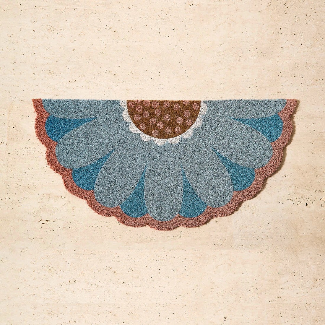 2 Floral Semicircle Door Mat - 81cm x 40.5cm, 2 of 5