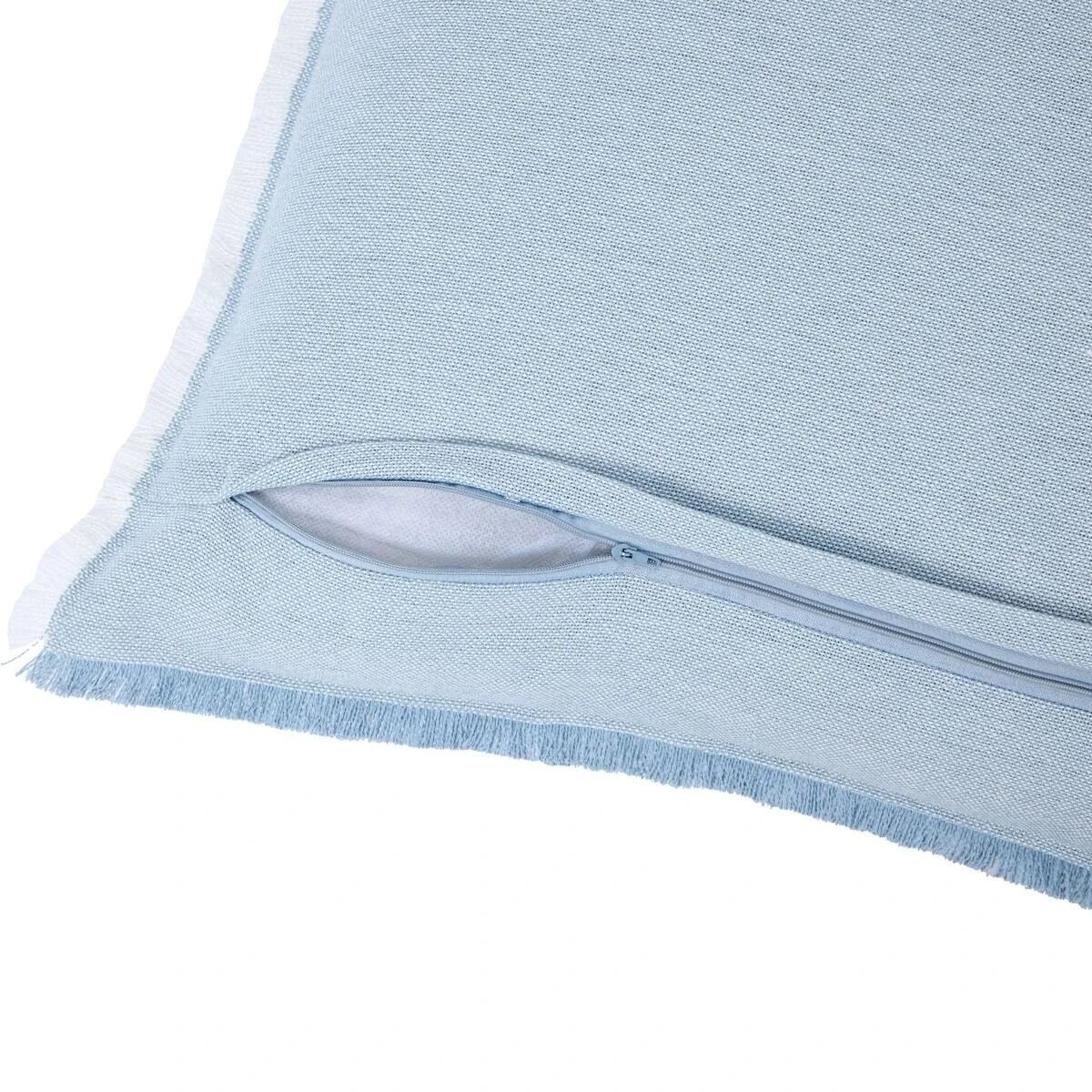 4 60cm Fringe Cushion - Blue, 4 of 4