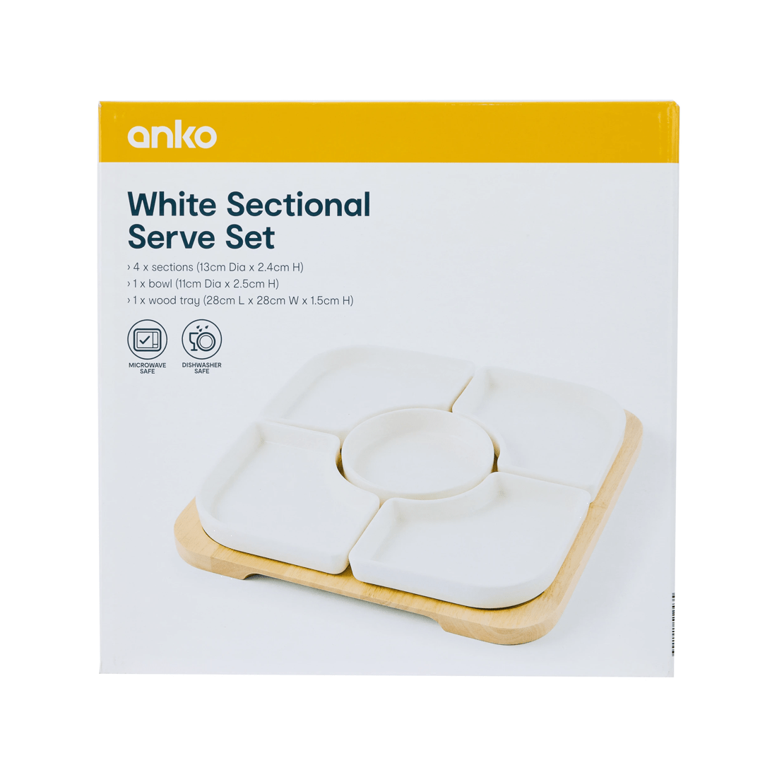 5 White Sectional Serve Set, 5 of 5