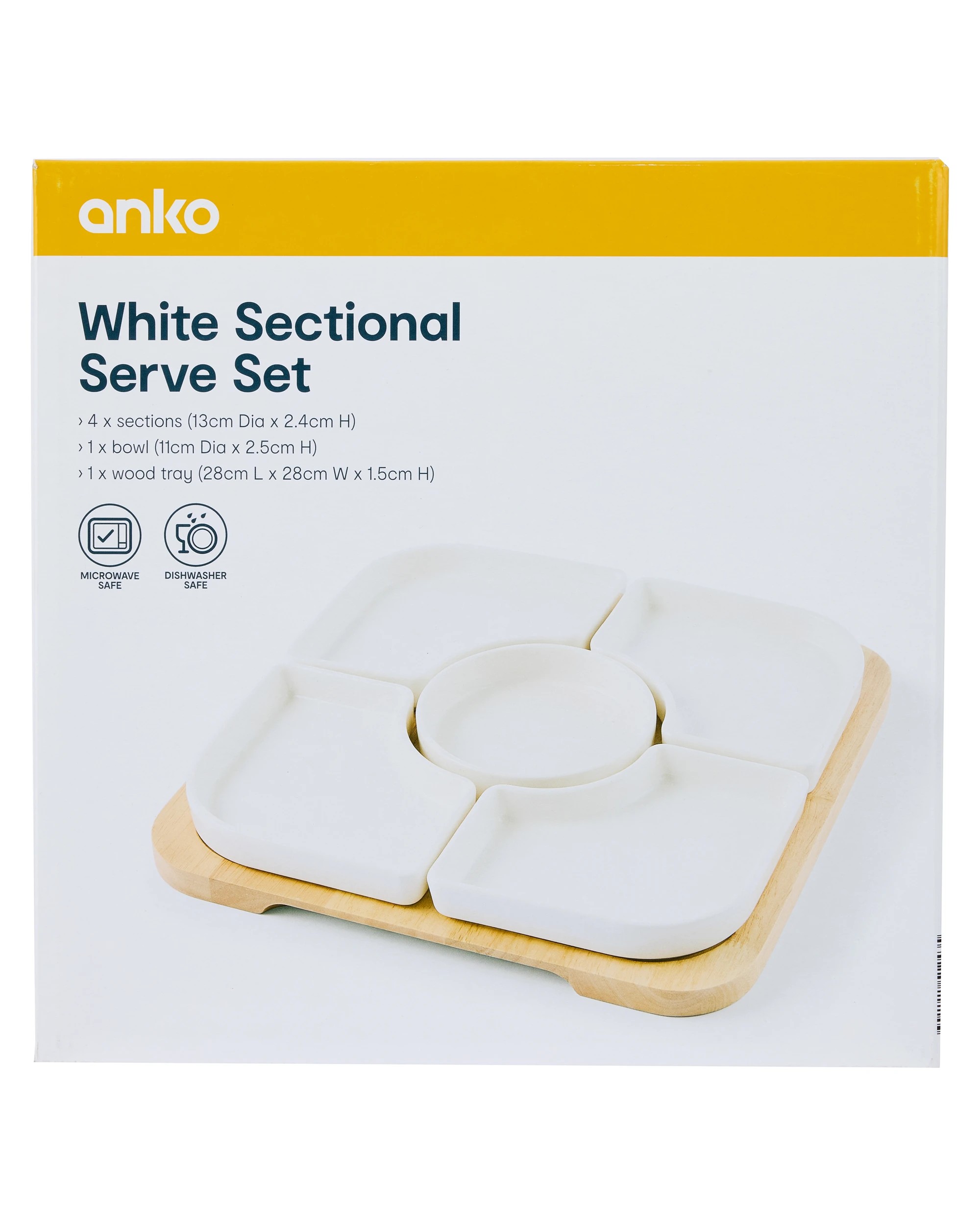 5 White Sectional Serve Set, 5 of 5