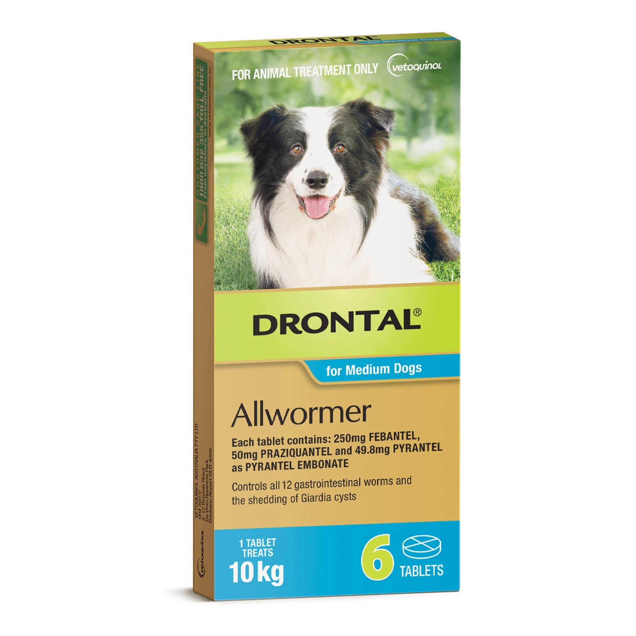1 Drontal Allwormer Tabs Med Dogs 6 Pack, 1 of 2