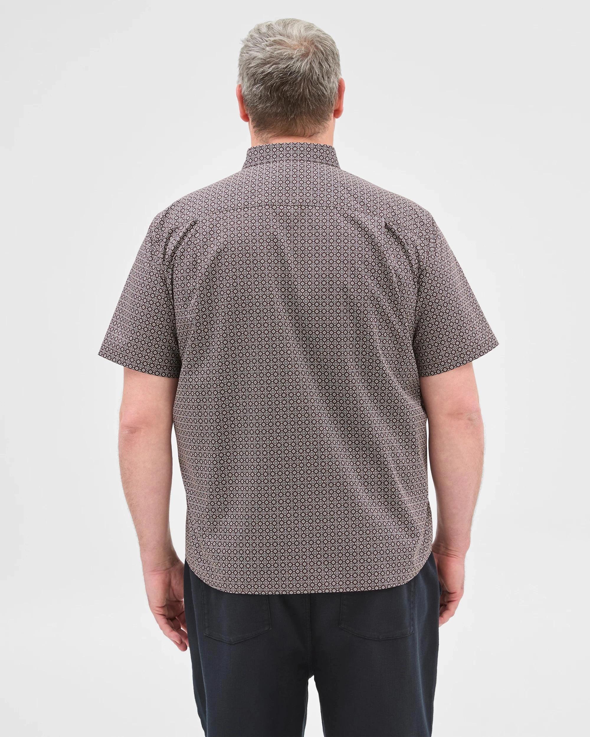 6 Target Man Plus Plus Size Australian Cotton Short Sleeve Print Shirt CHOC, 6 of 6