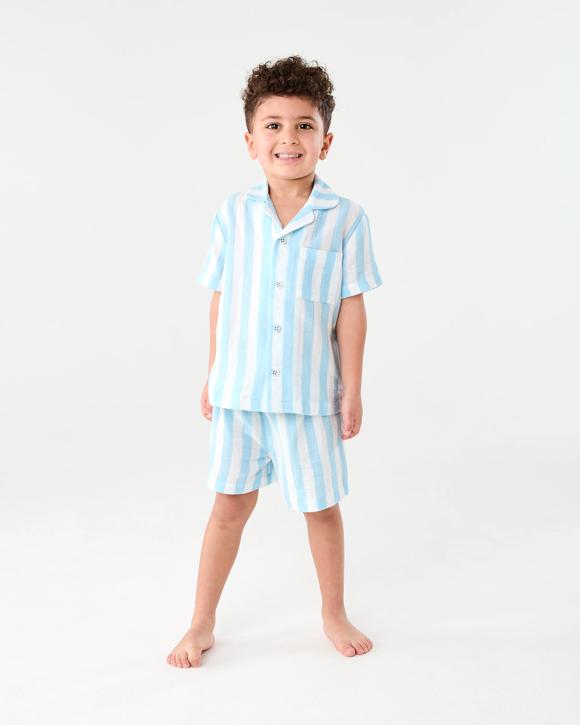 Short Sleeve Woven Pyjama Set