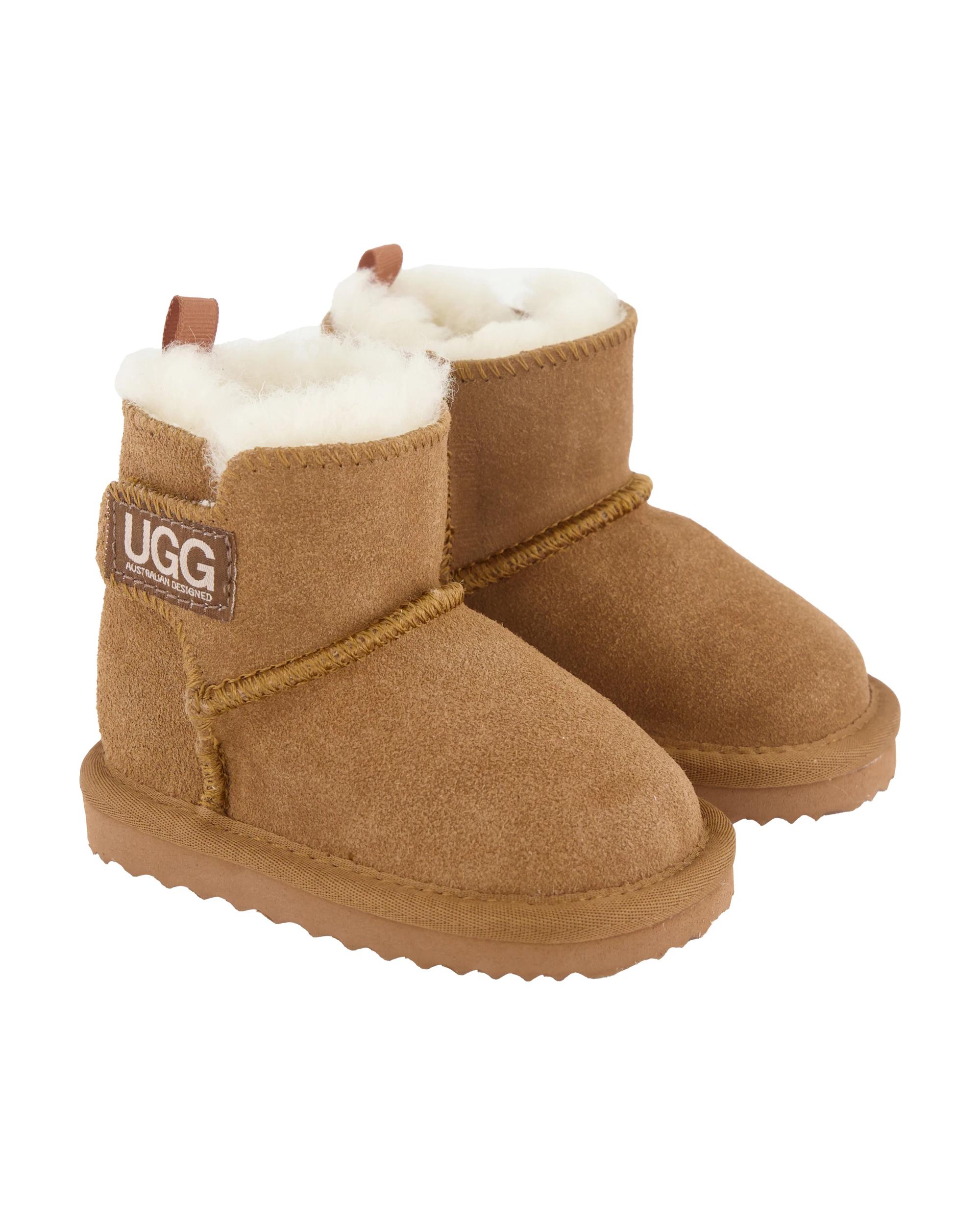 2 UGG Baby Suede Slipper Boots Chestnut, 2 of 4