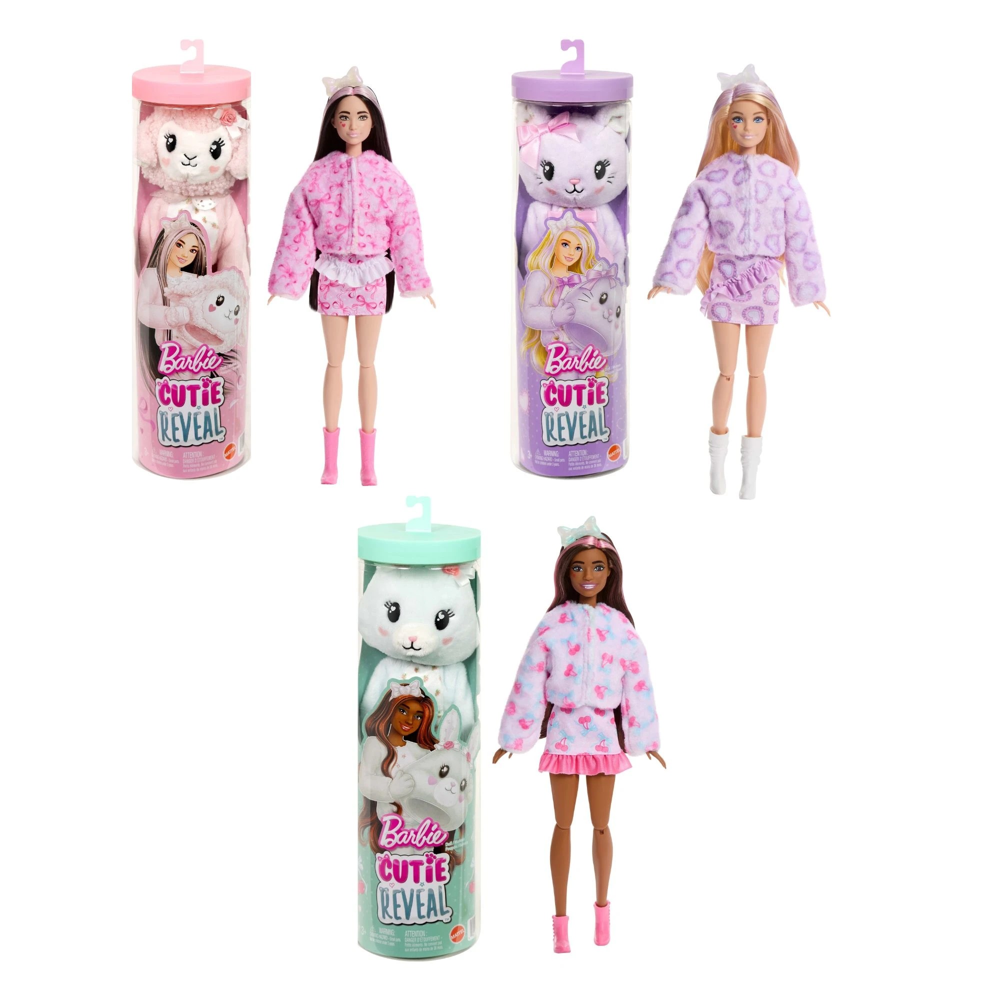 1 Barbie Cutie Reveal Cuddly Series Doll & Accessories - Assorted, 1 of 6