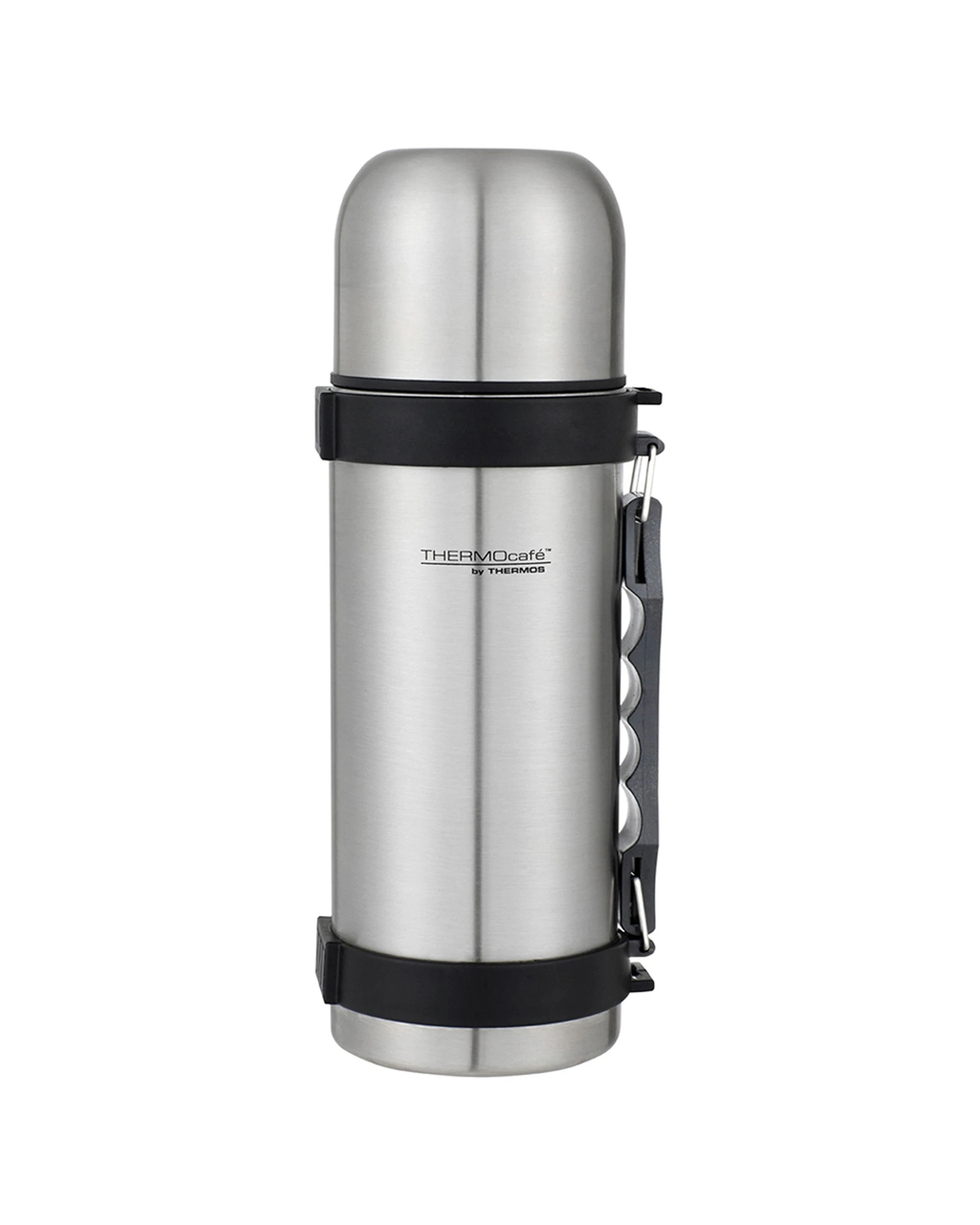 1 Thermocafe Vacuum Insulated Flask Portable Water Bottle 1L - Silver, 1 of 1