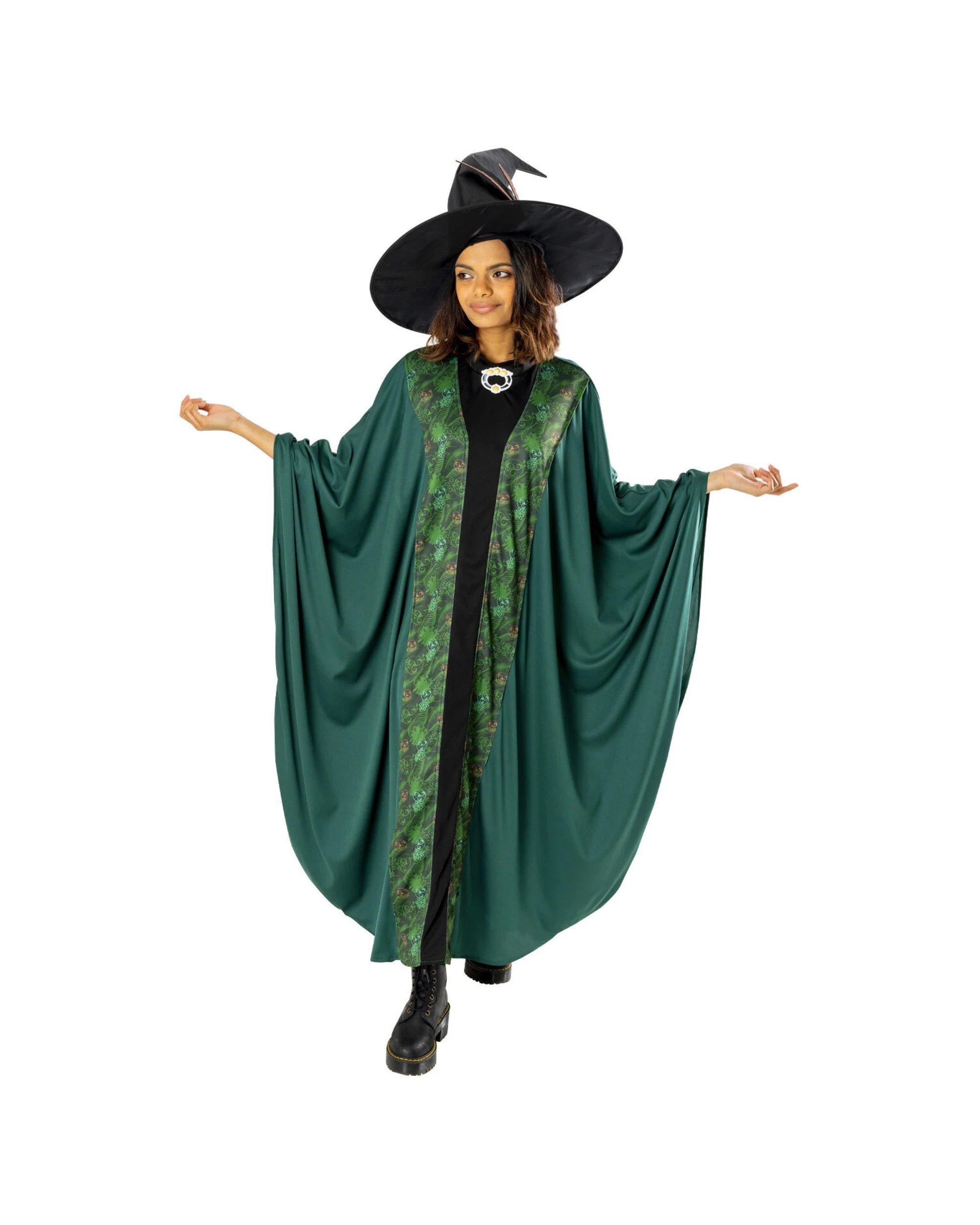 2 Harry Potter Professor Mcgonagall Adult Robe One Size - Green, 2 of 3