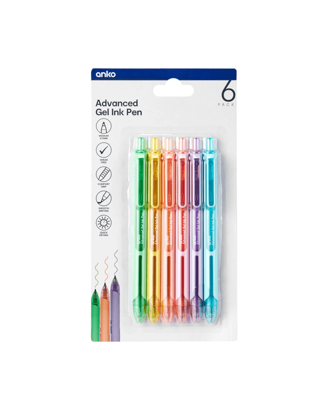 6 Pack Advanced Gel Ink 