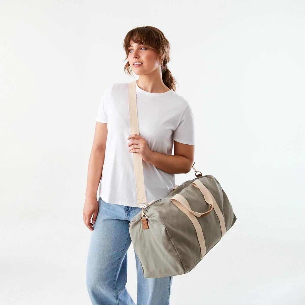 5 Canvas Weekender Bag SOFT SAGE GREEN, 5 of 5