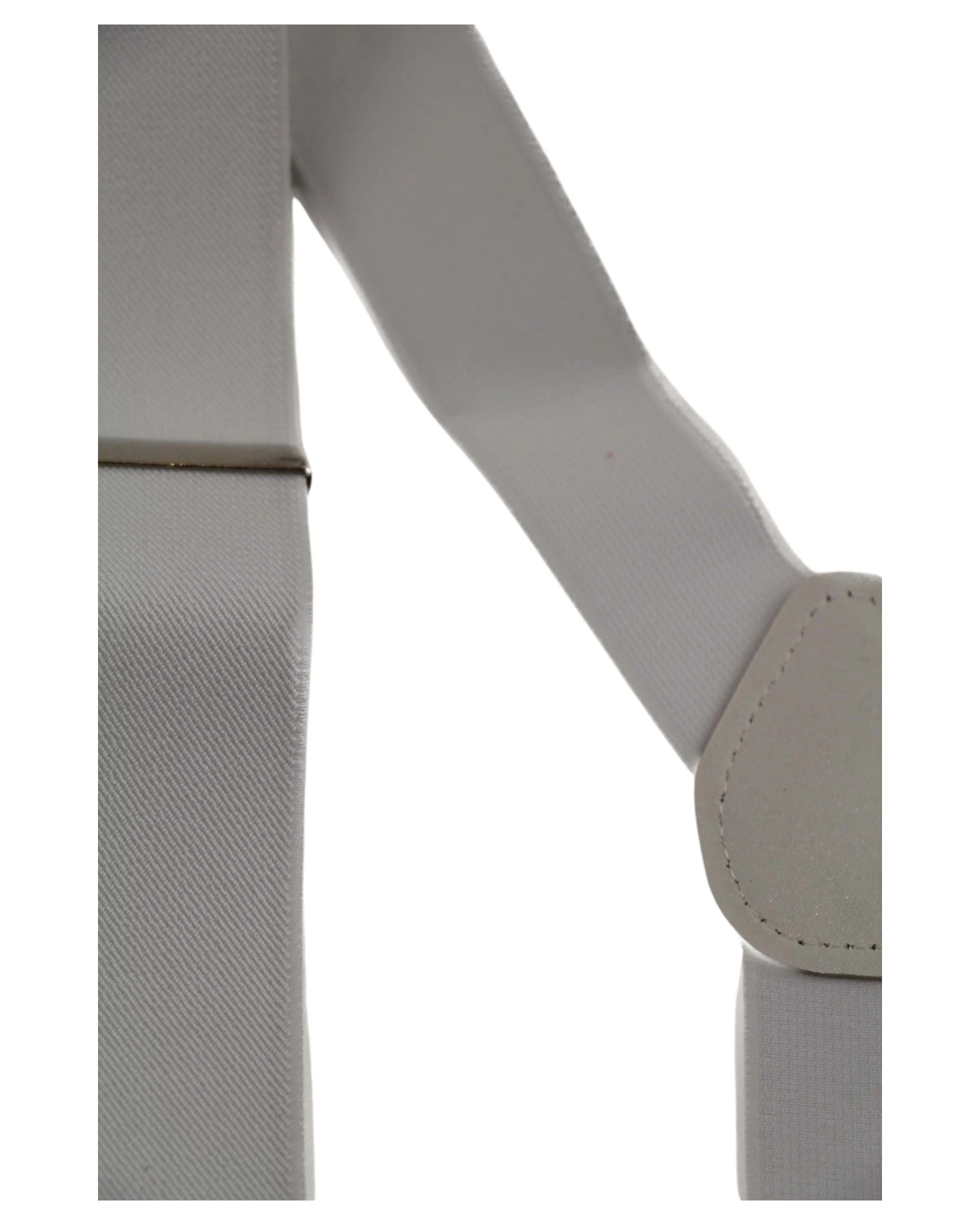 3 Zasel Mens Adjustable Wide Heavy Duty 100cm Suspenders - White, 3 of 4