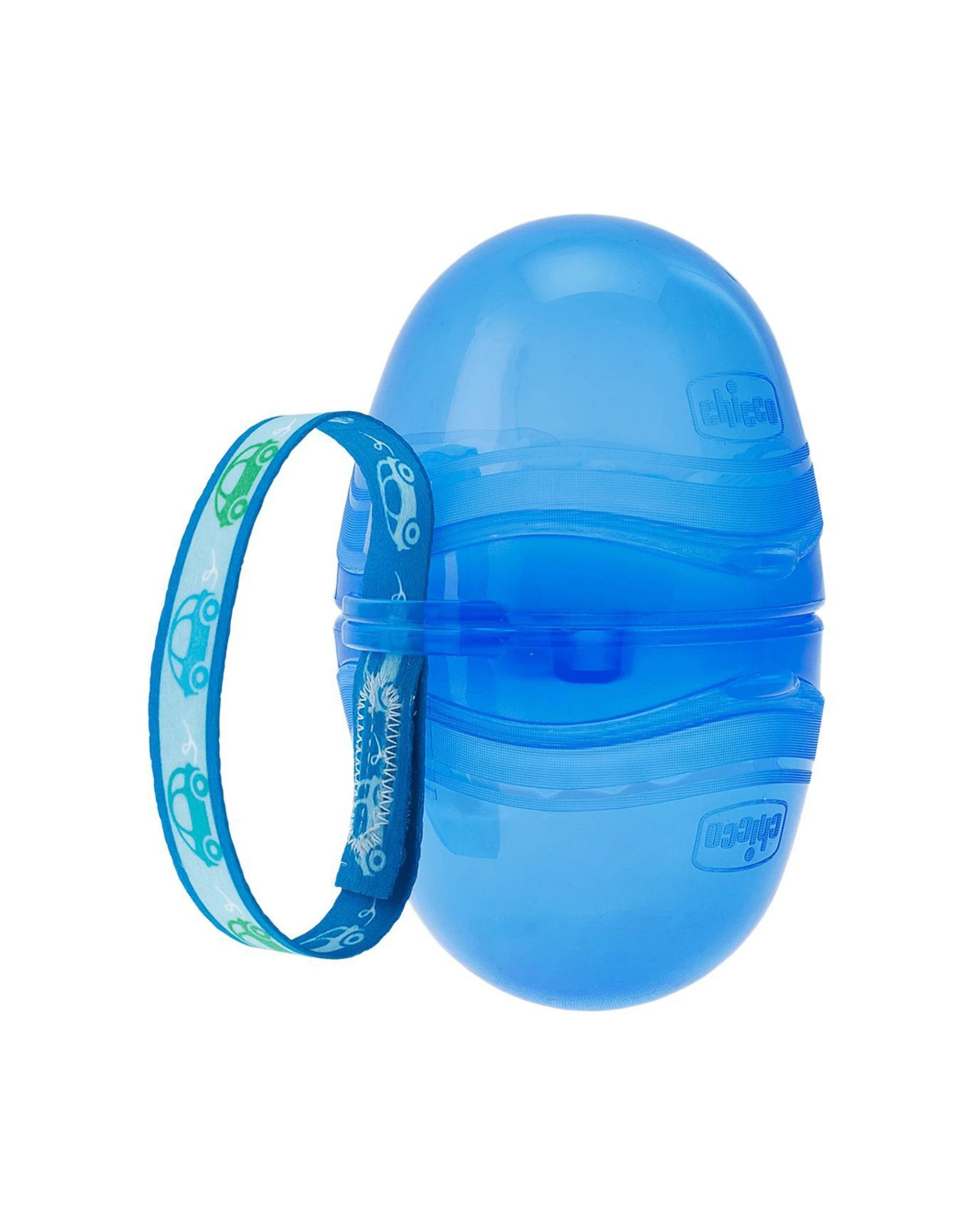 1 Chicco Nursing Double Baby Soother Holder Storage 0m Plus Steriliser Safe - Blue, 1 of 1
