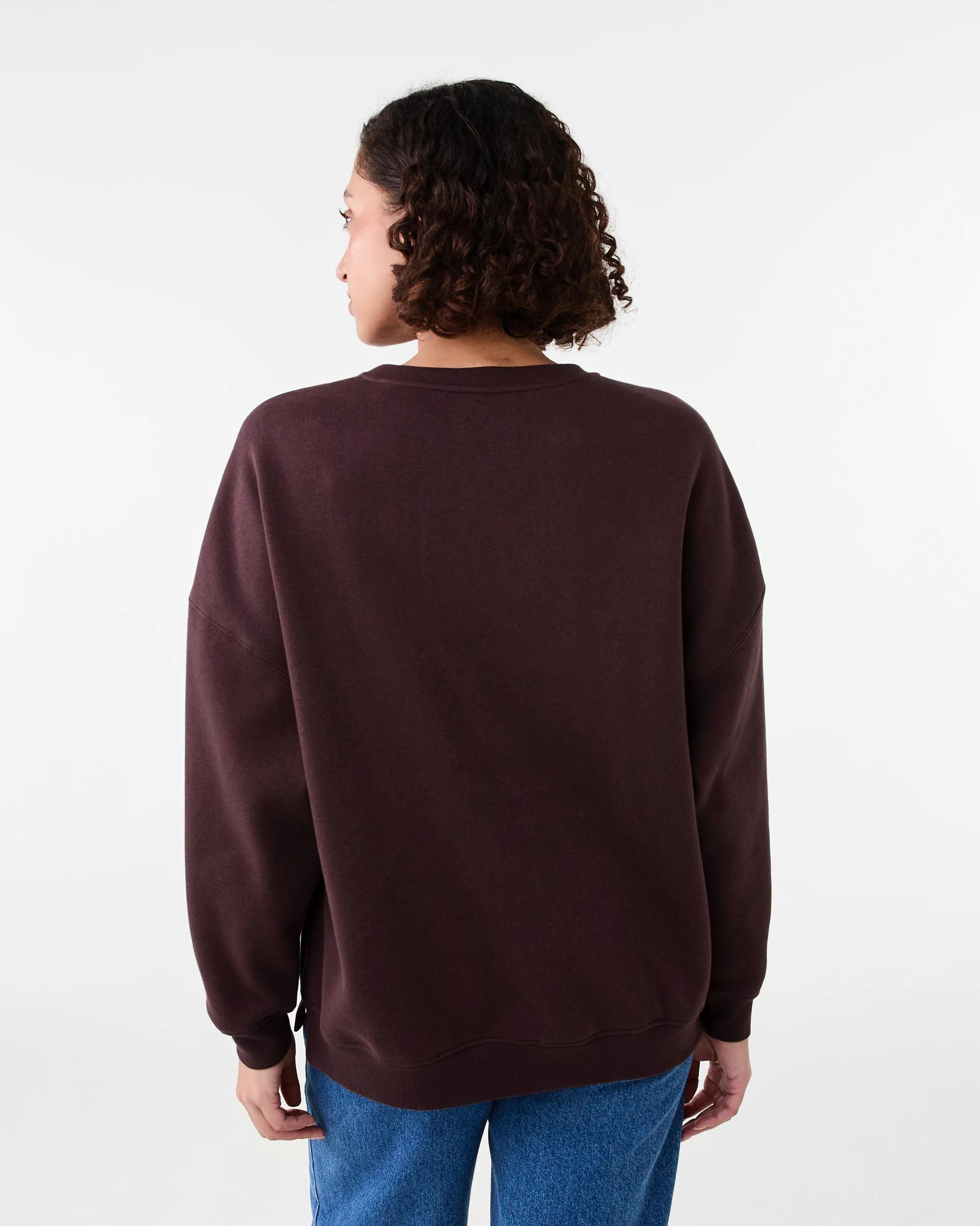 3 Oversized Print Sweatshirt Astor Choc, 3 of 6
