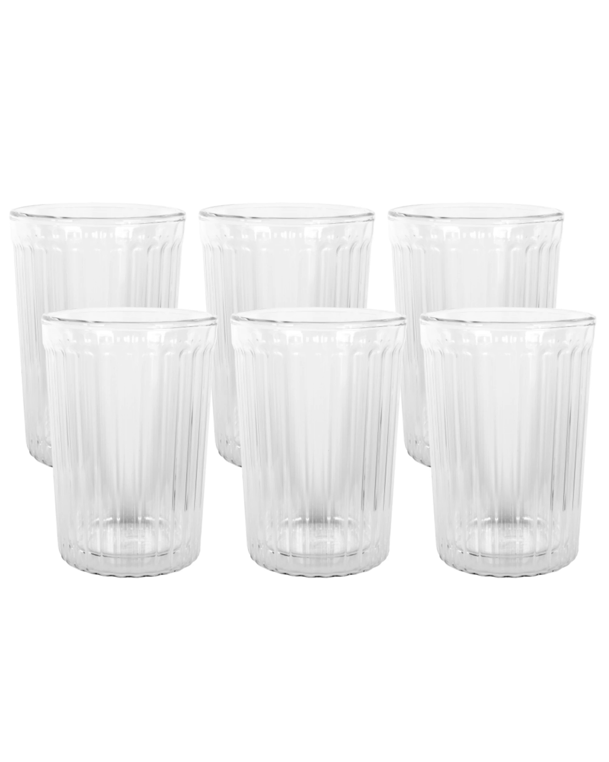 1 Avanti Rigato Double Wall 350ml Glass - Set of 6 - Clear, 1 of 1