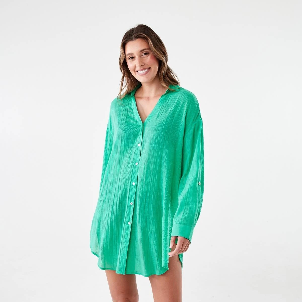 2 Cover Up Shirt CABANA GREEN, 2 of 9