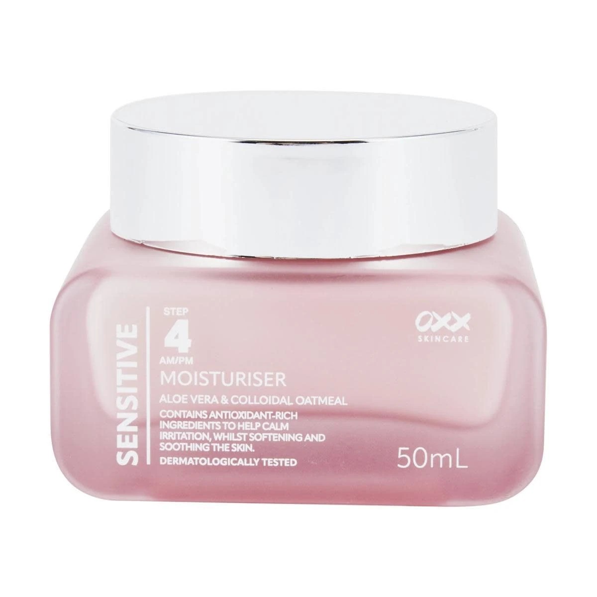 1 OXX Skincare Step 4 AM/PM Sensitive Moisturiser 50ml - Aloe Vera and Colloidal Oatmeal, 1 of 3