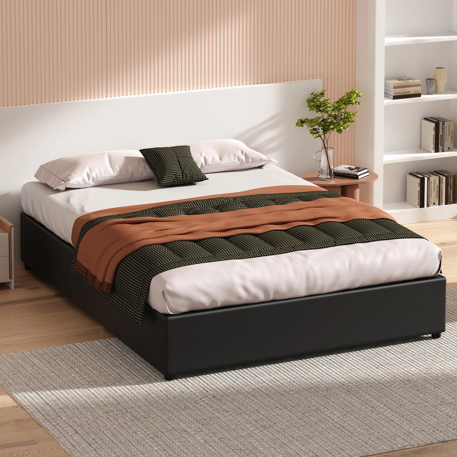 8 Alfordson Bed Frame Queen Size Gas Lift Storage Mattress Base Barlow - Black, 8 of 10