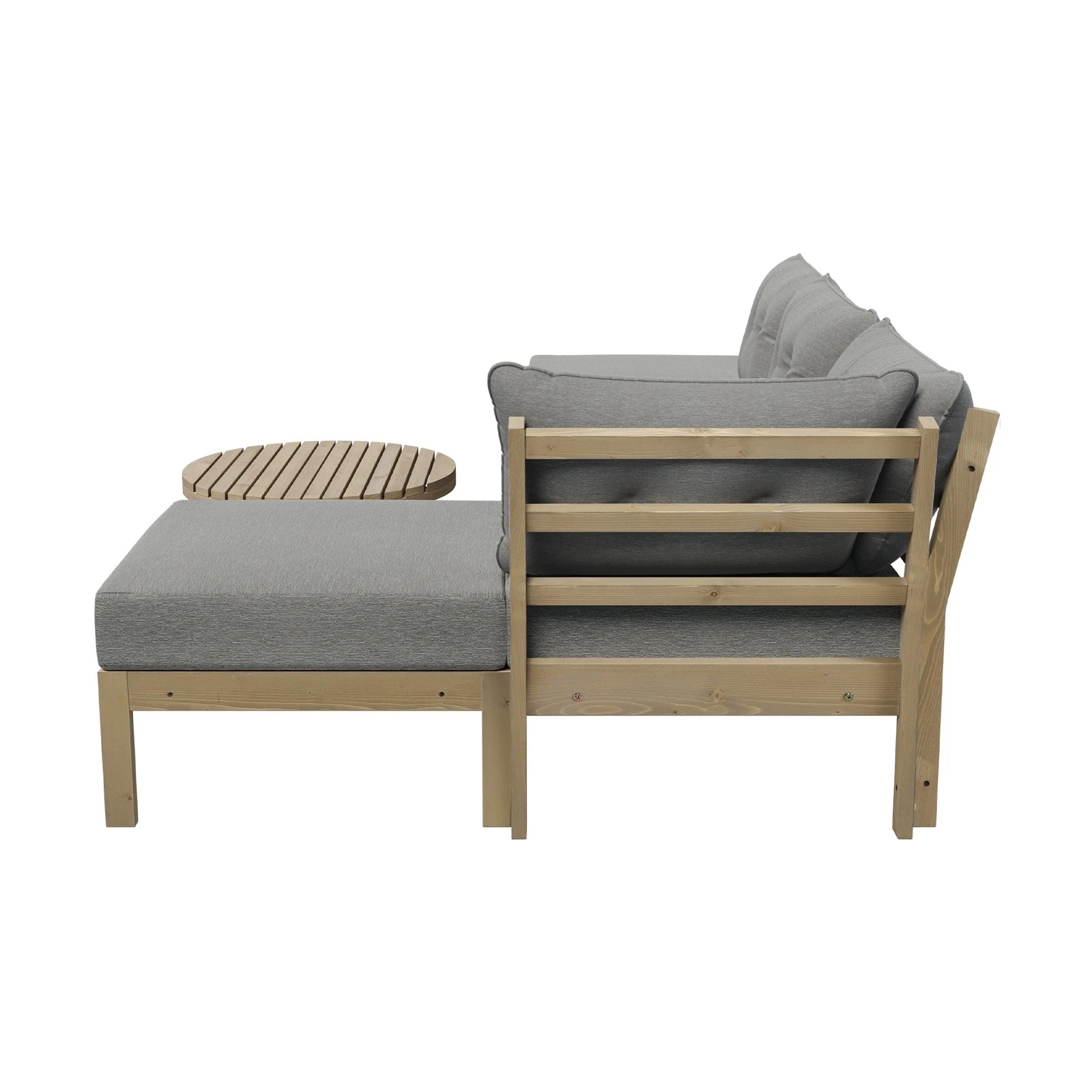 3 Livsip Outdoor Sofa Set 6-piece Lounge Setting Garden Table Chairs
 - Grey, 3 of 9