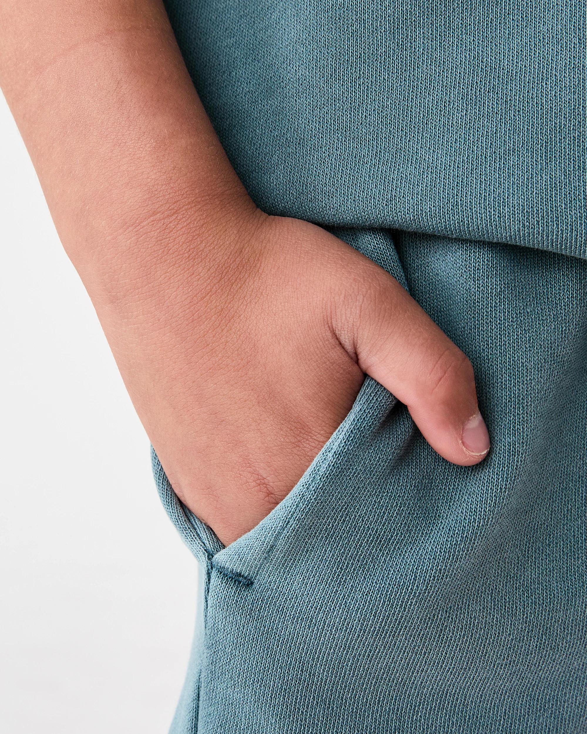 4 Acid Wash Knit Shorts Gbln Blue, 4 of 7