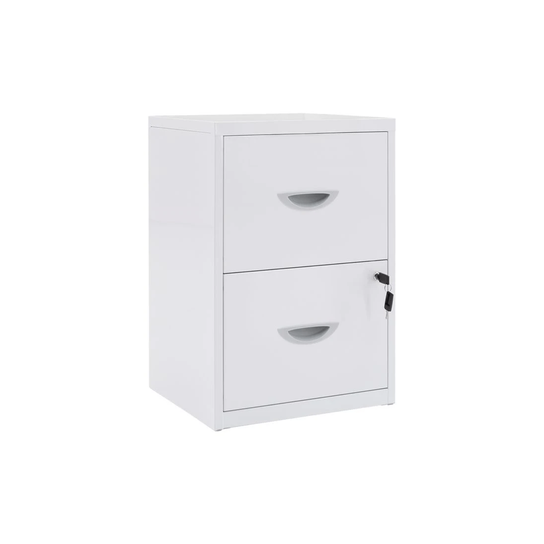 1 Soho 2 Drawer Filing Cabinet White, 1 of 4