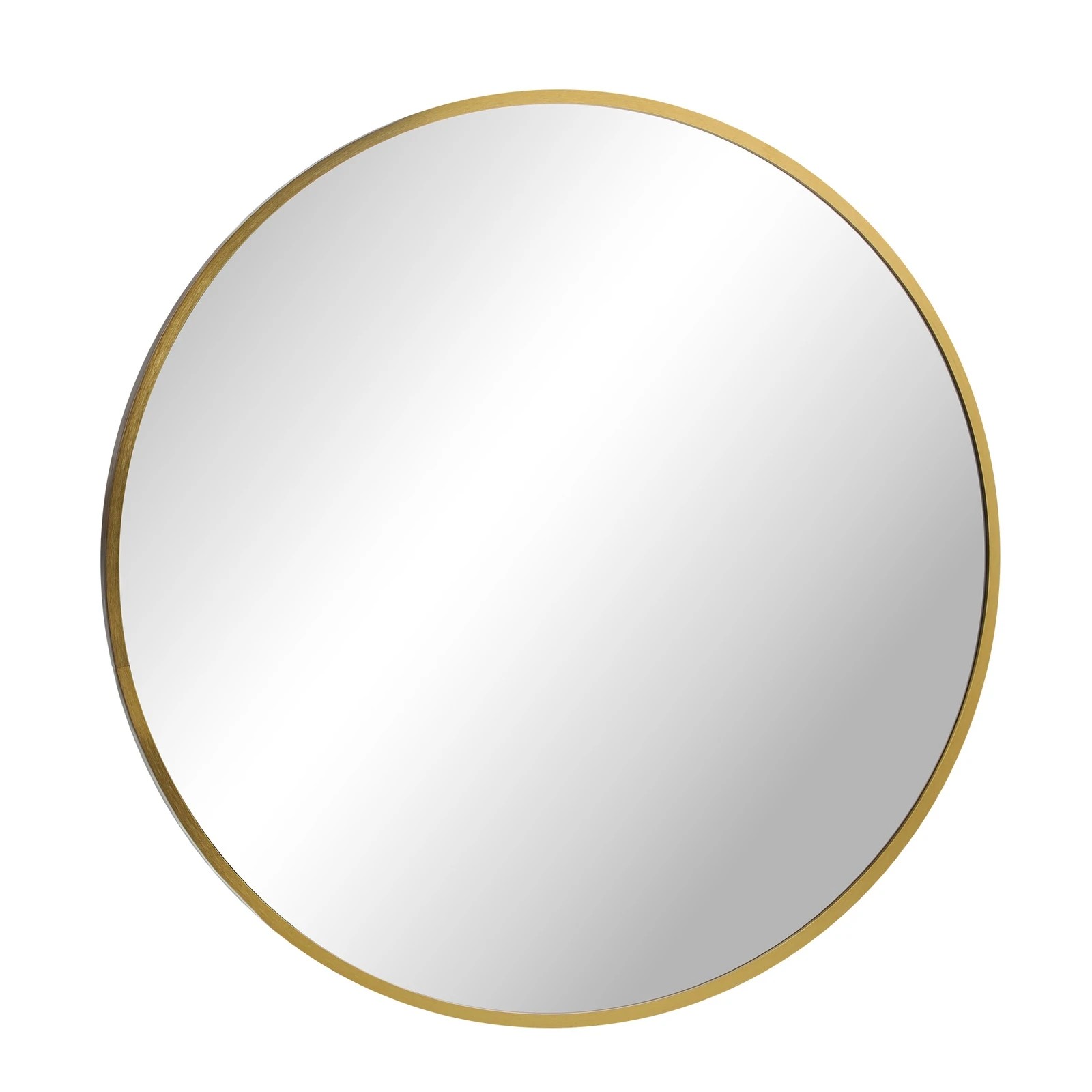 9 Oikiture 60cm Wall Mirrors Round Makeup Mirror Home Decor Living Room
 - Gold, 9 of 9