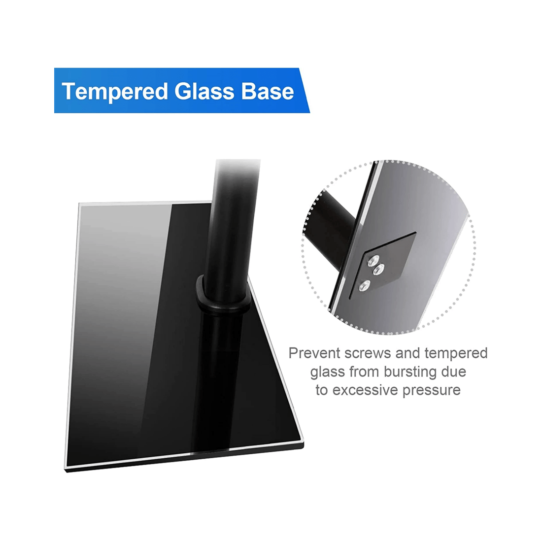 8 Universal Table Top Tv Stand With Bracket Adjustable Height For 37-55 Inch Various Vesa Black, 8 of 10