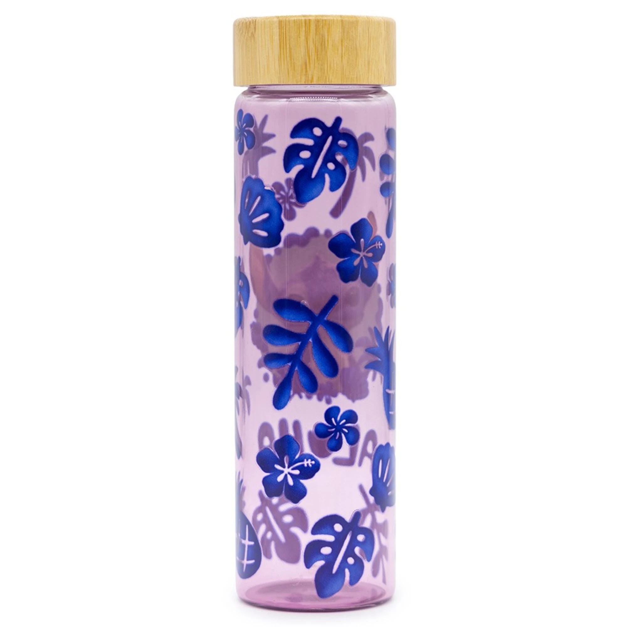 2 Disney - Lilo & Stitch (2025) - Stitch Aloha Glass Drink Bottle - Purple,Wooden, 2 of 3