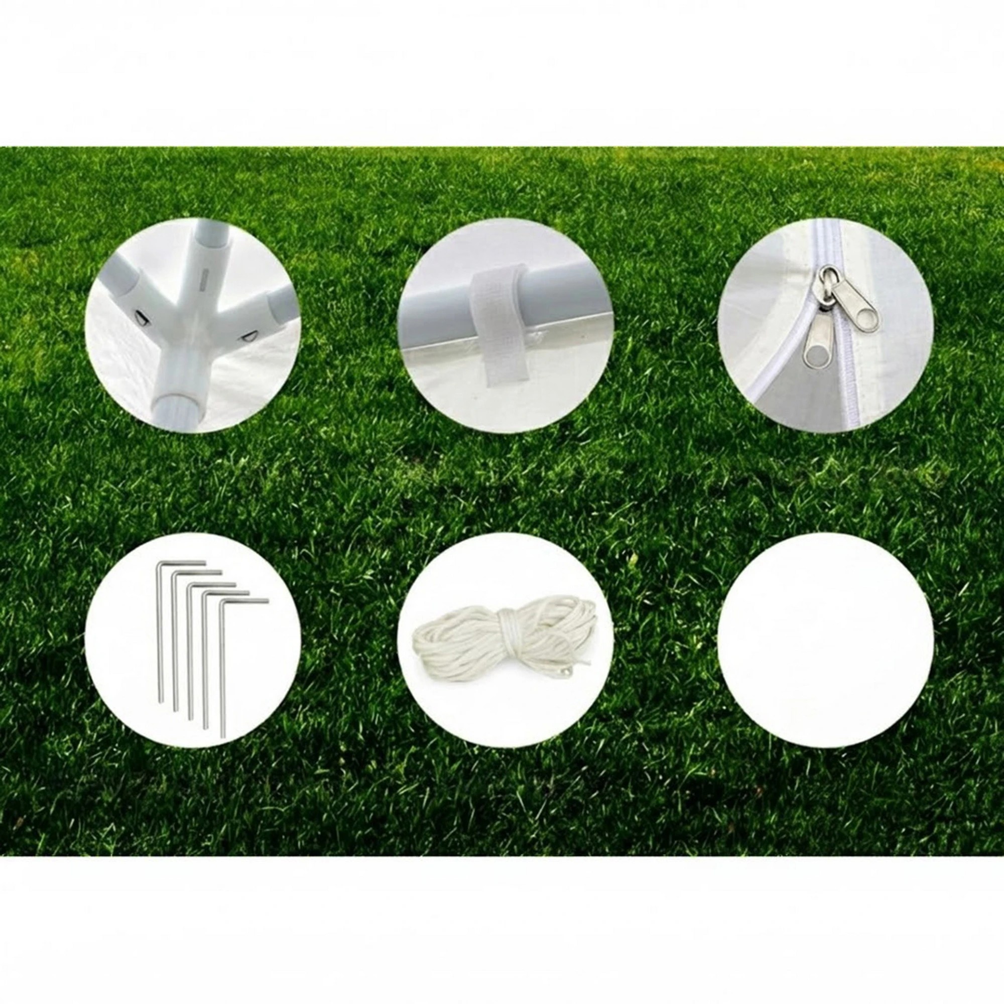 7 Instahut Gazebo  Marquee Wedding Party Tent Outdoor Camping Side Wall - White, 7 of 7