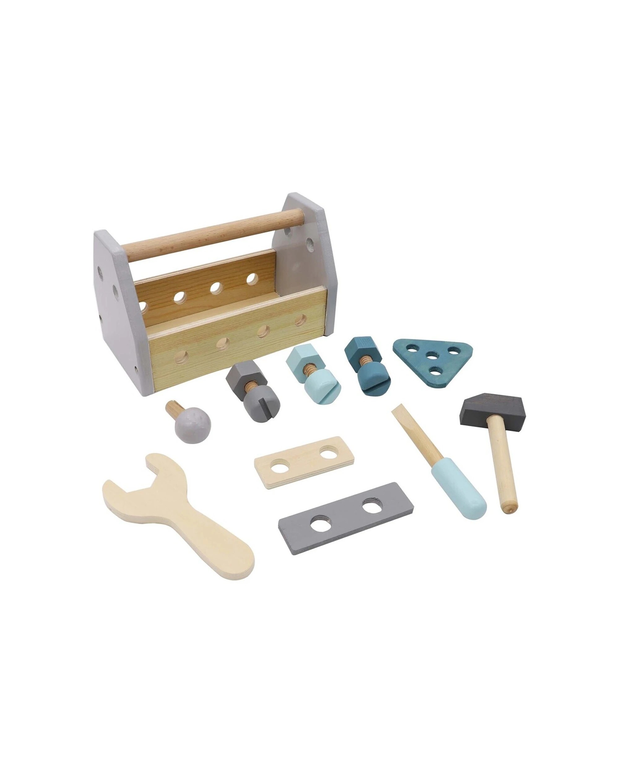 2 Kaper Kidz Calm & Breezy Wooden Toolbox Kids Toy - Natural, 2 of 6