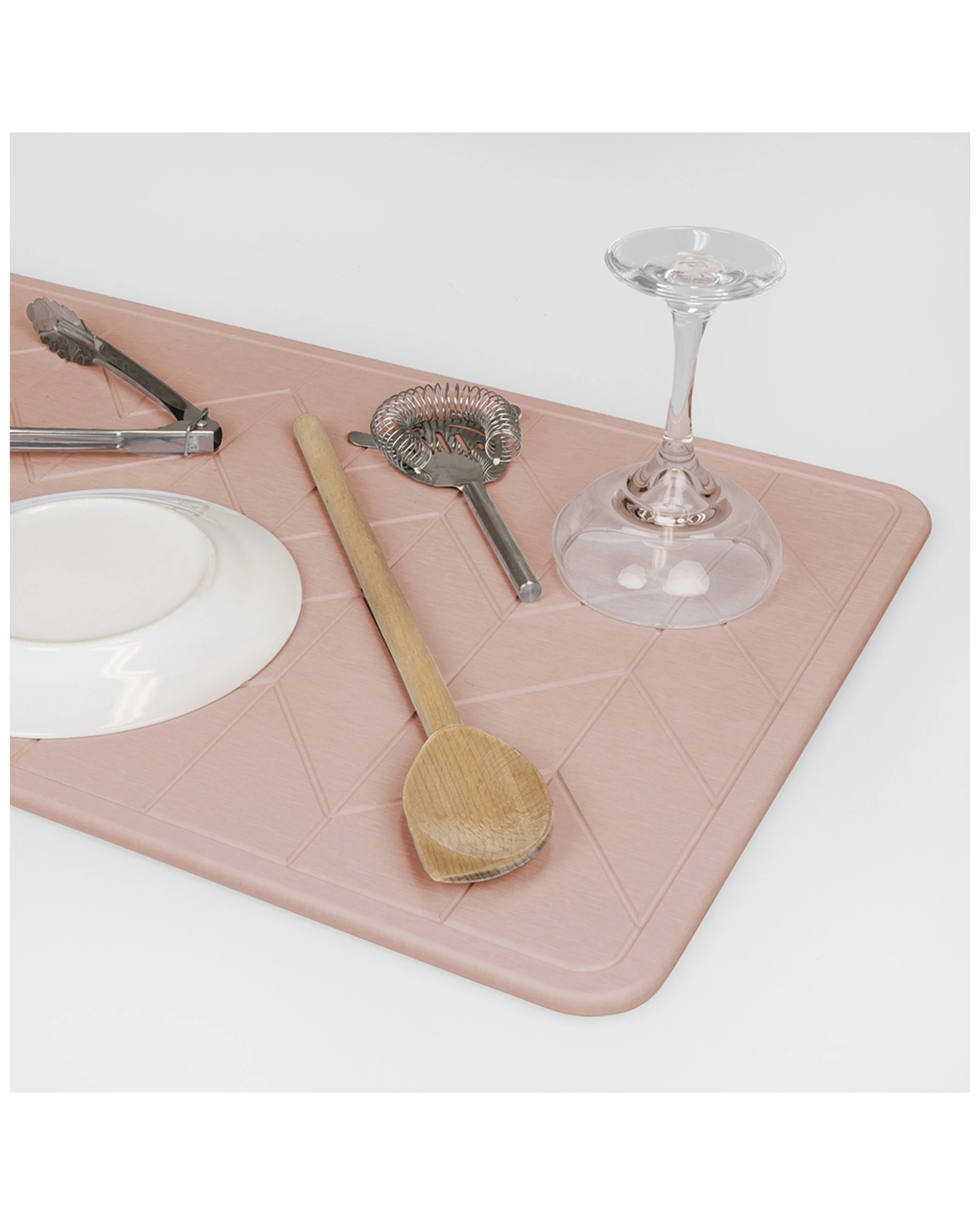 4 Algodon 60x39cmbath Stone Water Absorbing Bathroom Mat - 1 Pack
 - Pink, 4 of 5