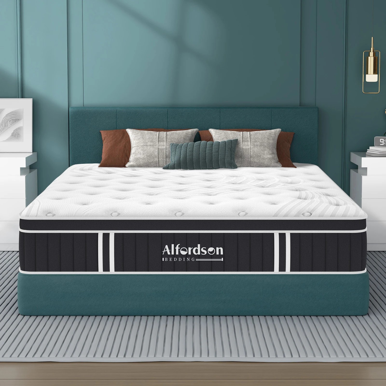 7 Alfordson Mattress Euro Top Spring Foam Bedding 22CM Medium Firm - Queen Bed, 7 of 10