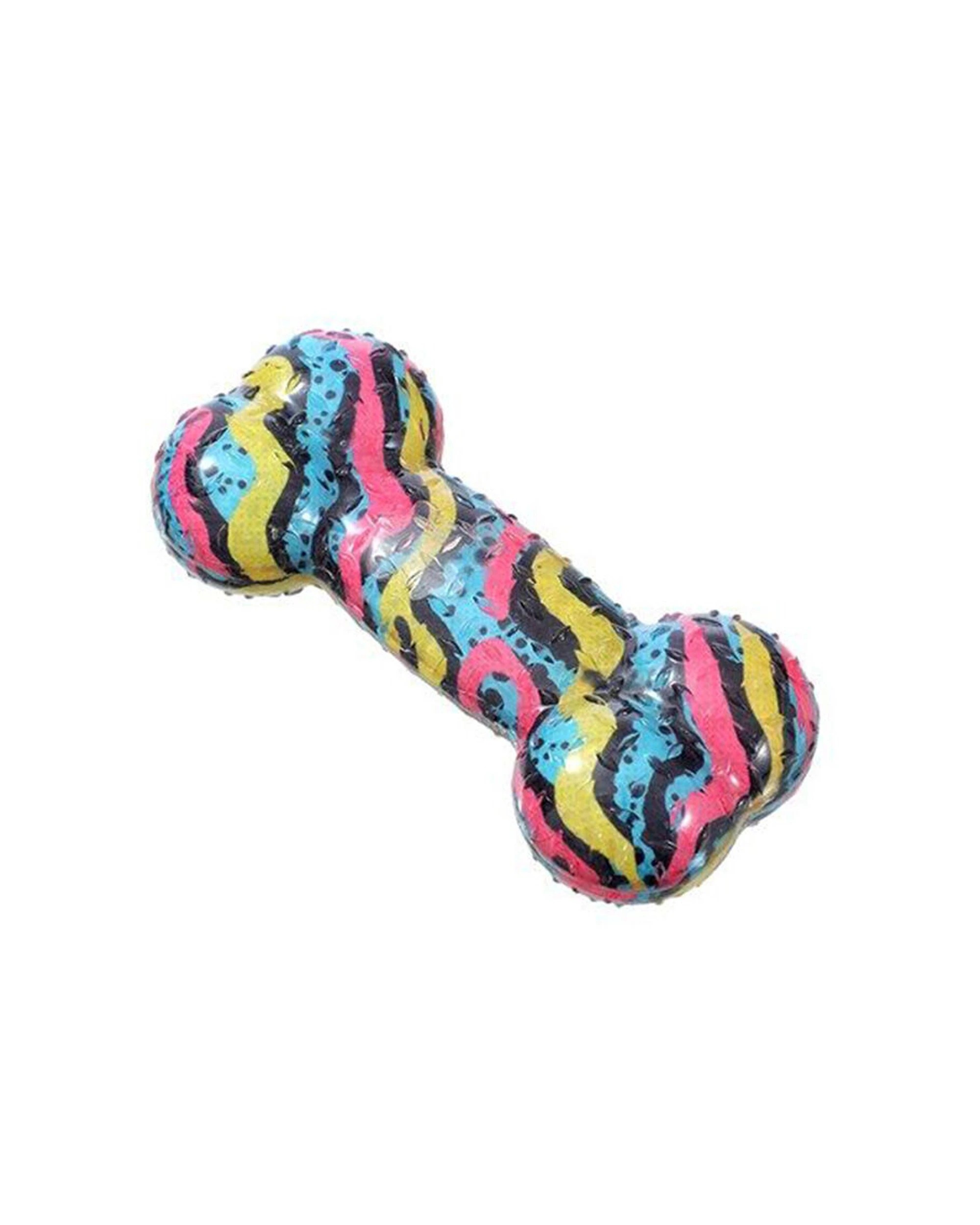 3 Paws And Claws Dazzle Bone Tpr Rubber Chew Squeaky Dog Toy 16.5cm - Assorted, 3 of 6