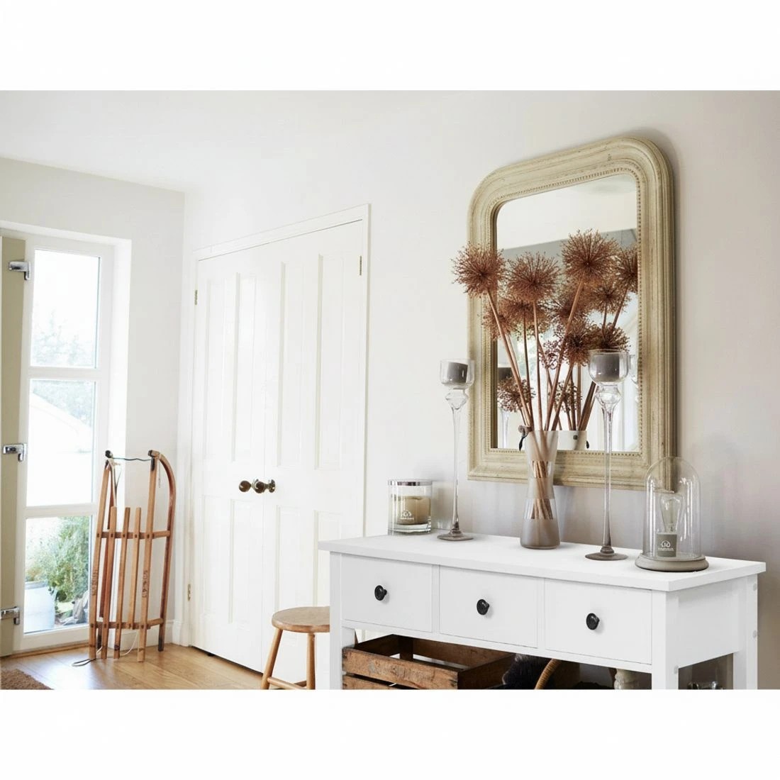 8 Artiss Console Table 3 Drawers 100CM  Chole - White, 8 of 8