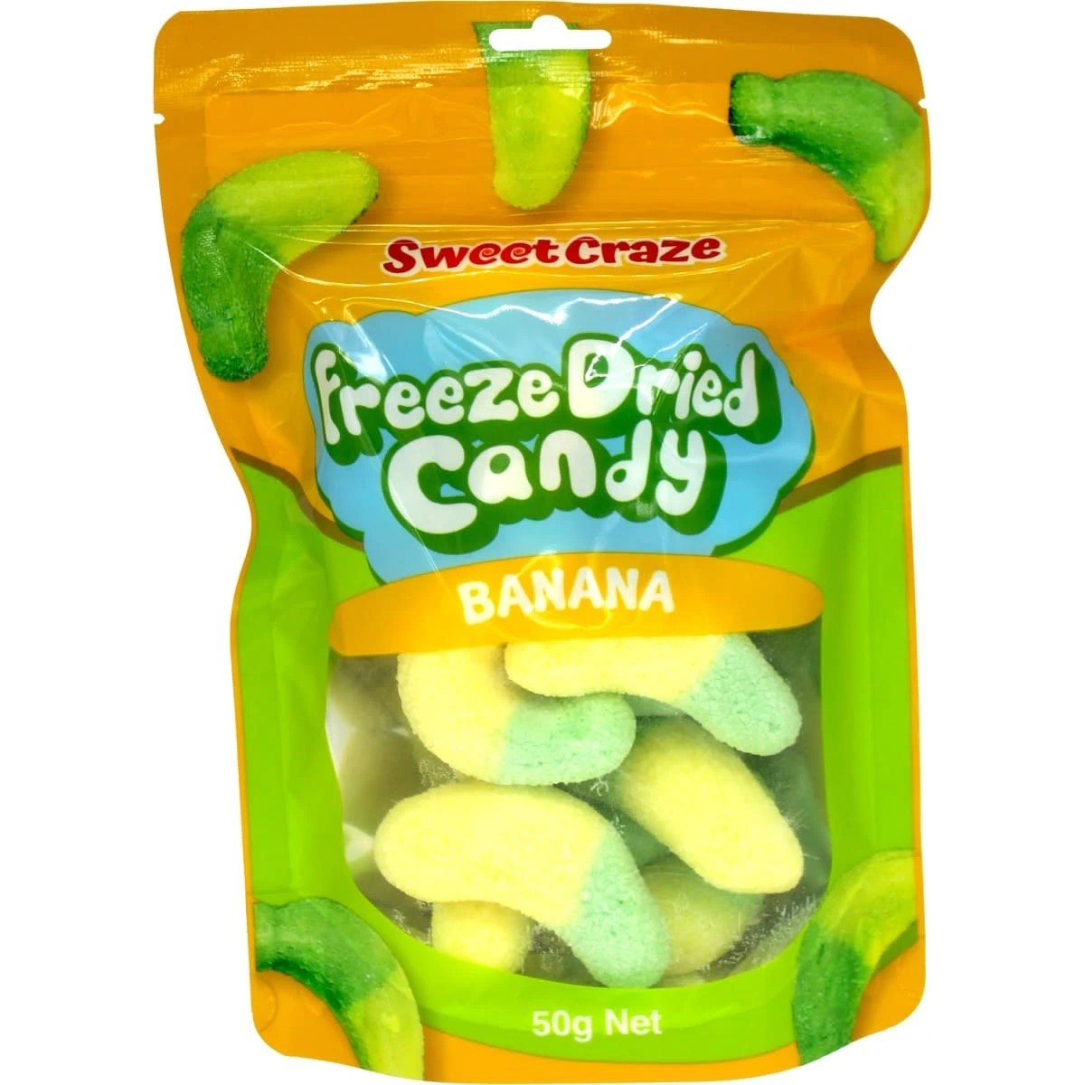 1 Sweet Craze Freeze Dried Candy 50g - Banana, 1 of 2