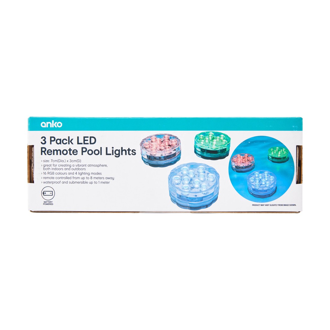 8 3 Pack LED Remote Pool Lights, 8 of 9