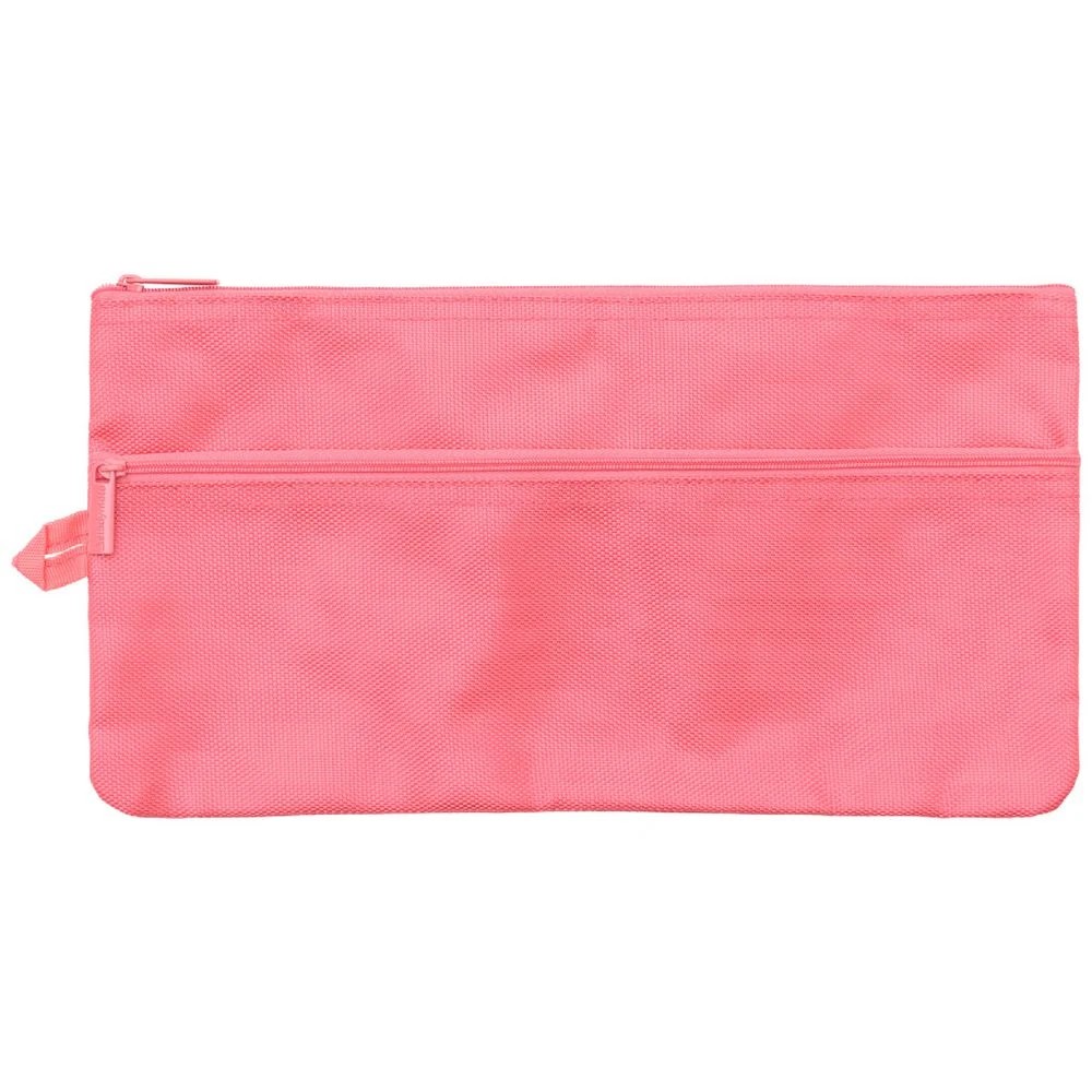 1 Studymate Twin Zip Medium Pencil Case Pink, 1 of 3