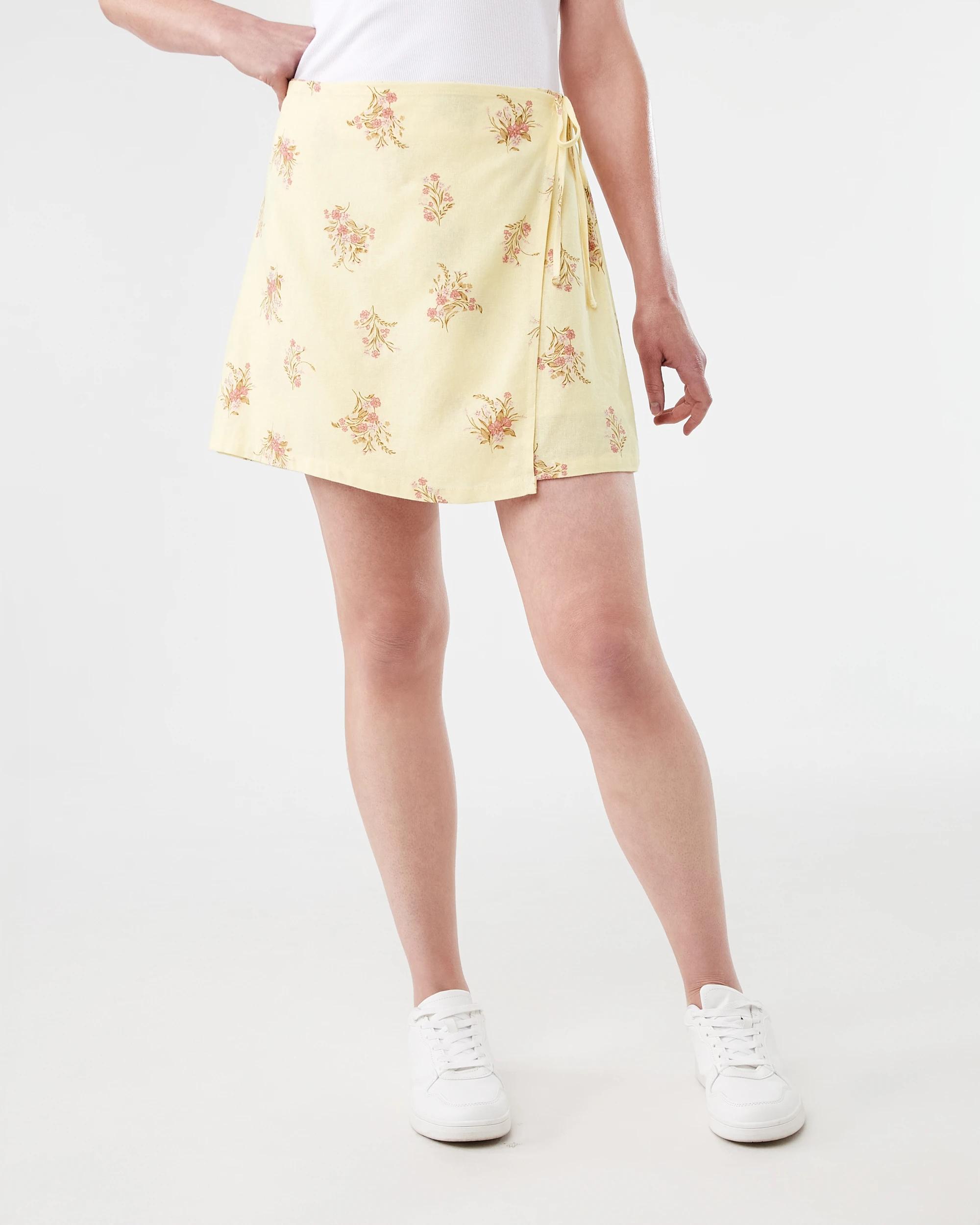 6 Wrap Mini Skort Ylw Bunch, 6 of 6