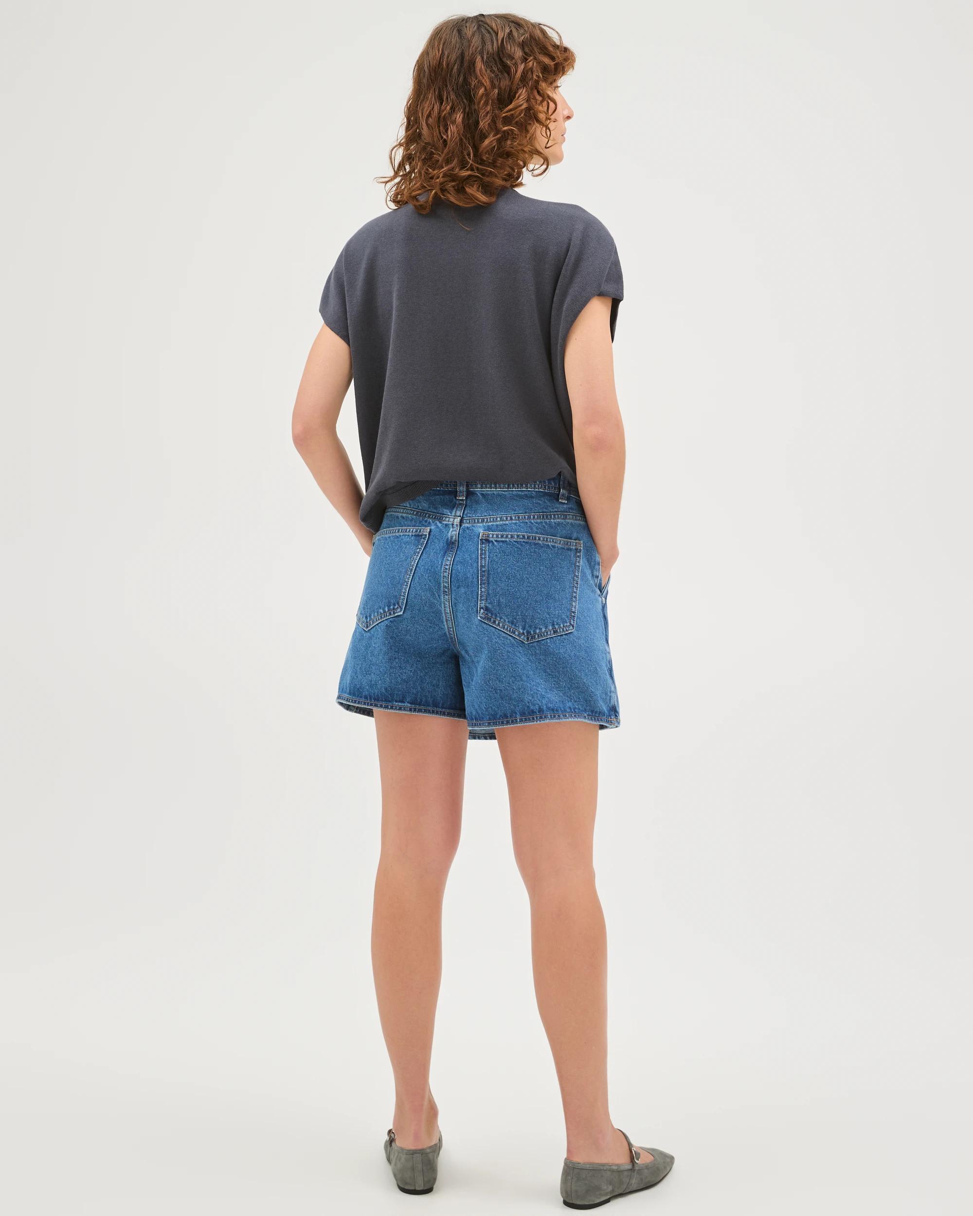 7 Target Denim Cotton Rich Wrap Front Denim Skort MID INDIGO, 7 of 7