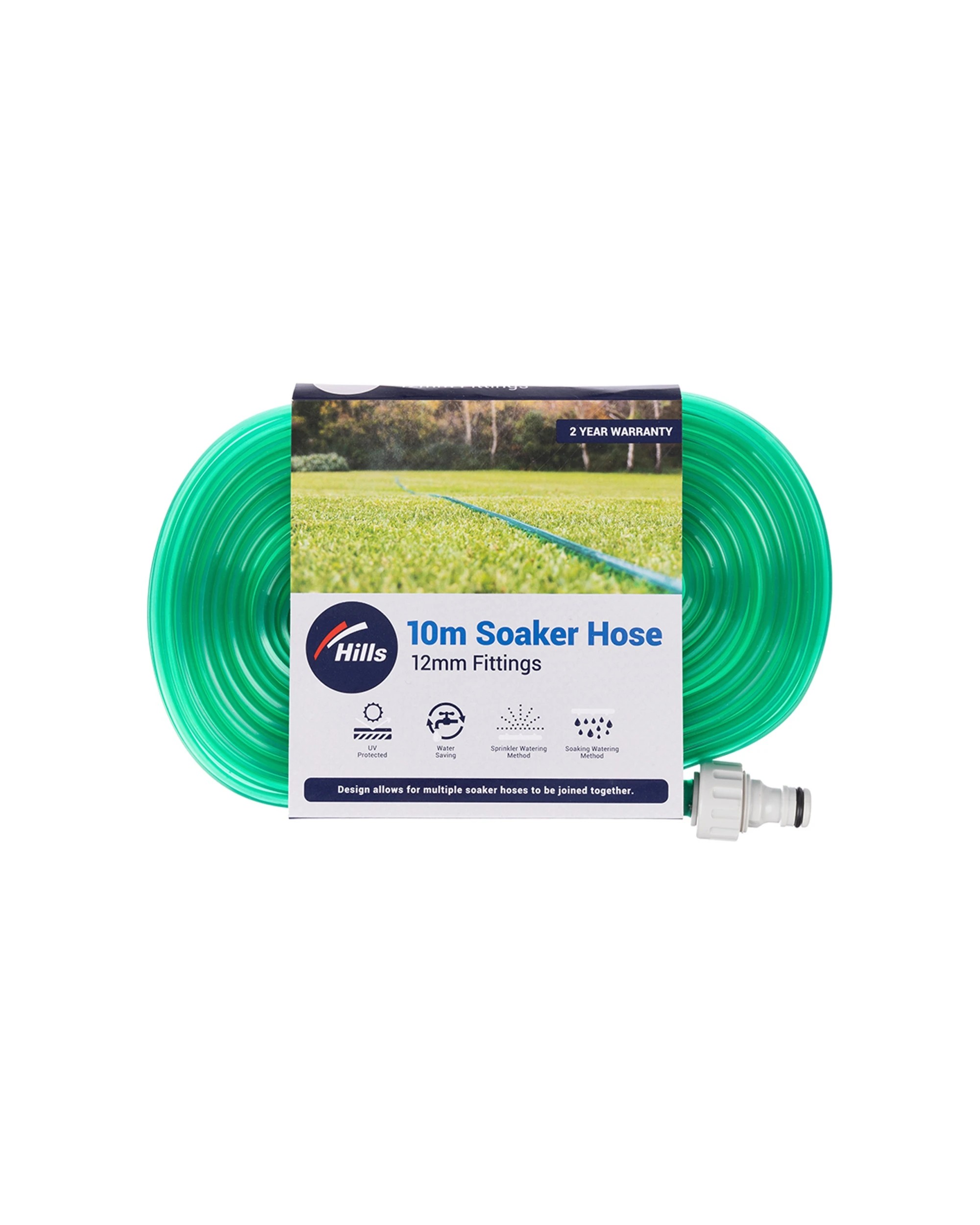 2 Hills Soaker Sprinker Watering Hose 12mmx10m UV Protected - Green, 2 of 3