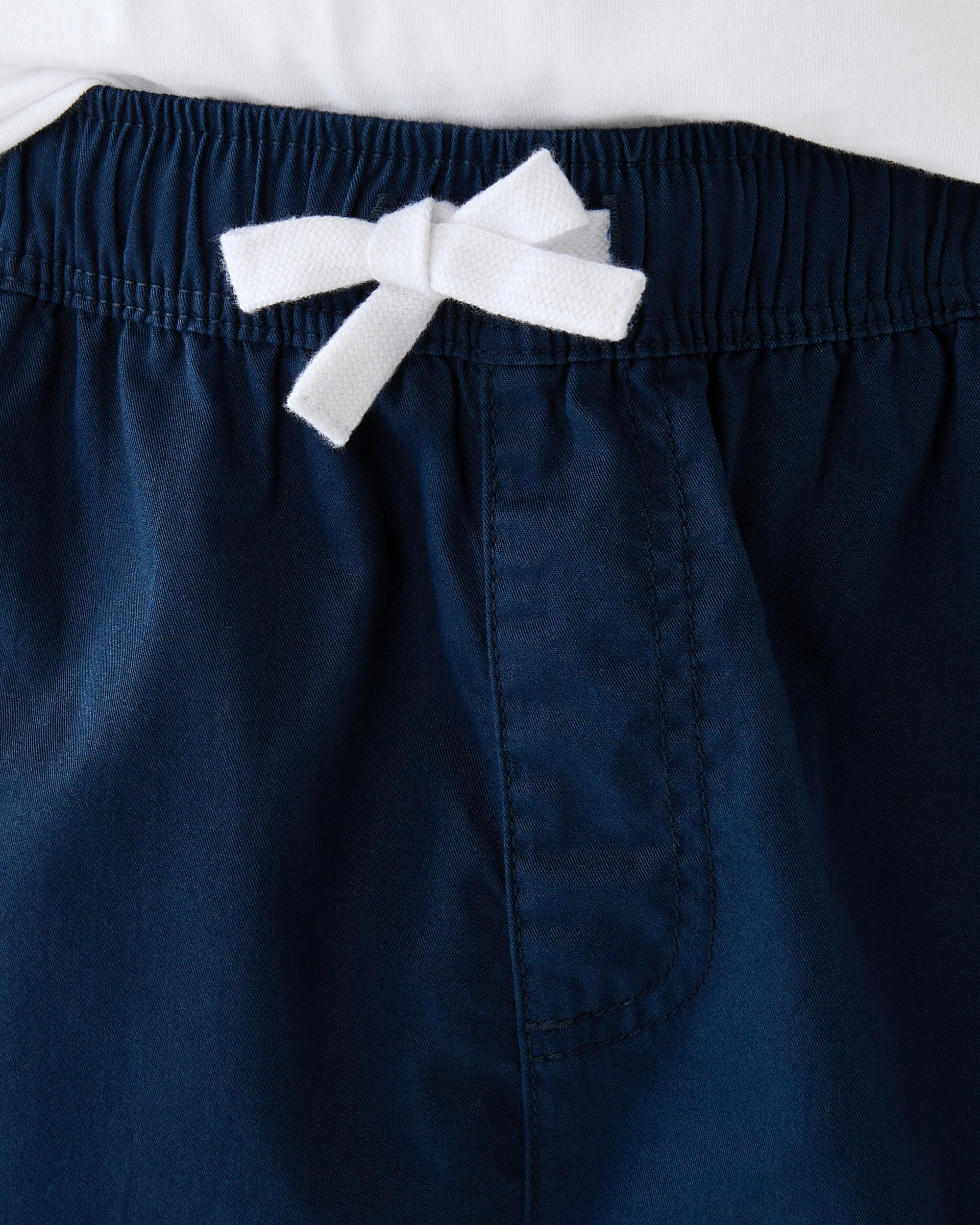 3 Pull-On Twill Shorts Dress Navy, 3 of 6