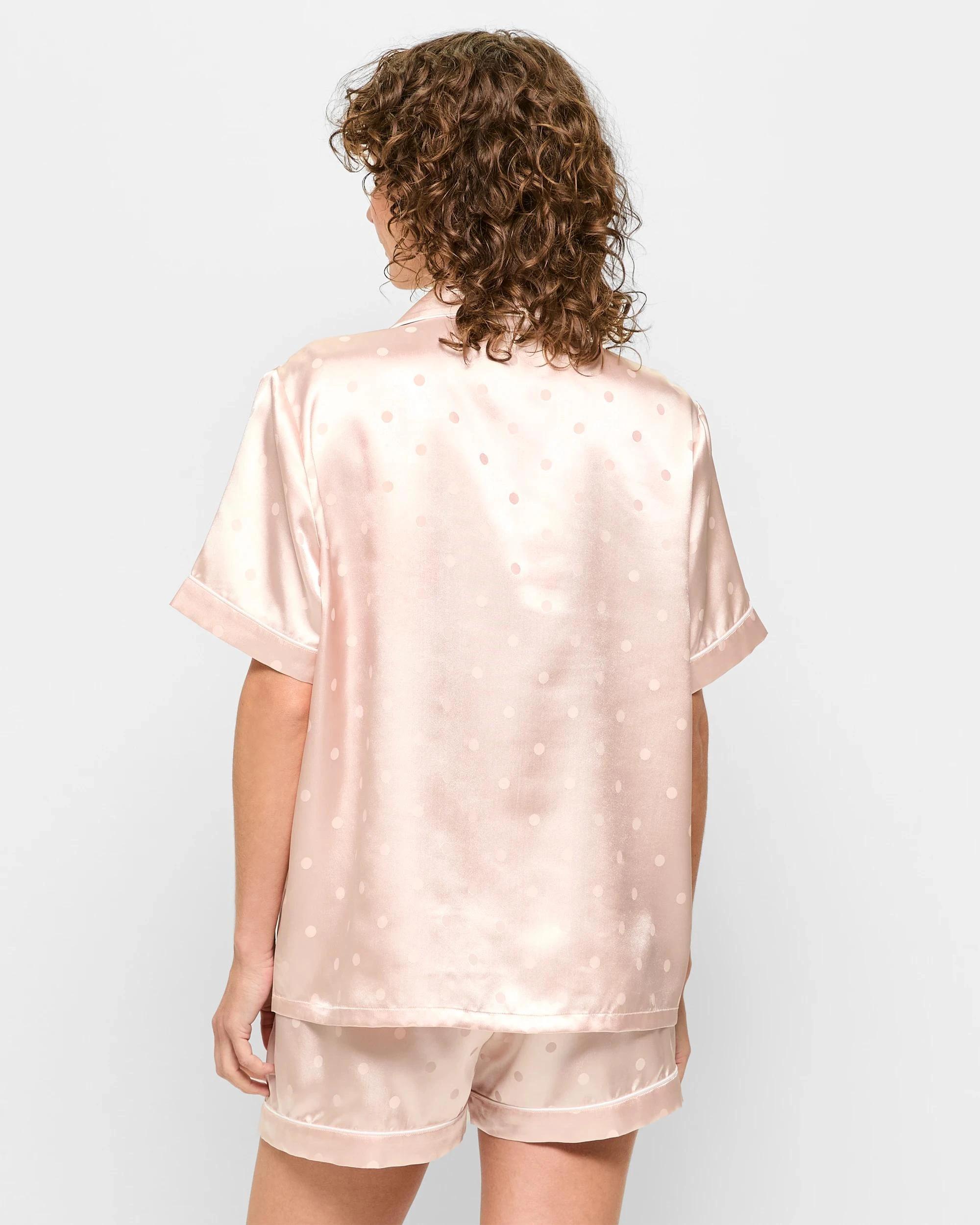 4 Target Short Satin Pyjama Set CHAMPAGNE SPOTS, 4 of 5