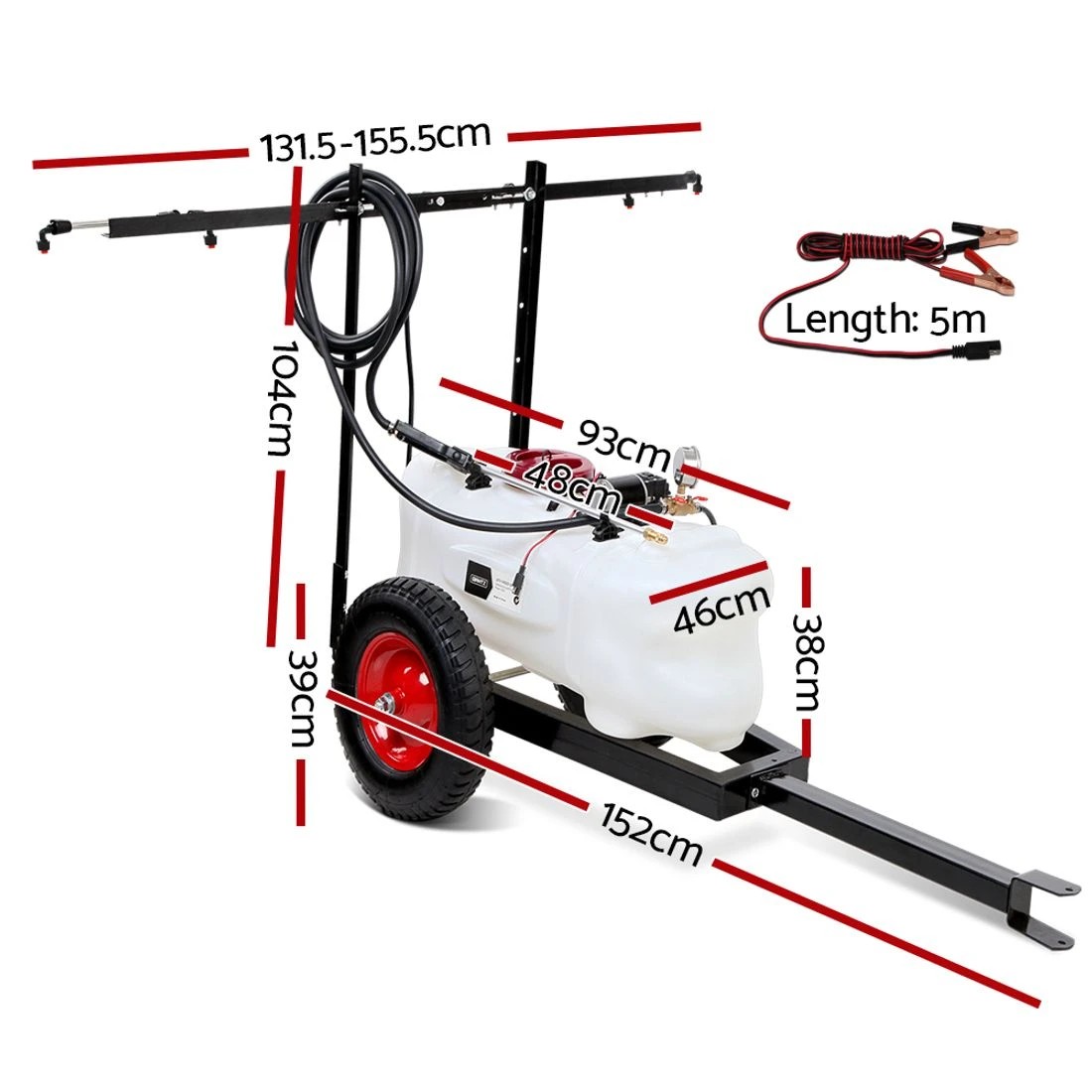 2 Giantz Weed Sprayer 100L Trailer 1.5M Boom Garden Spray - Multi, 2 of 9