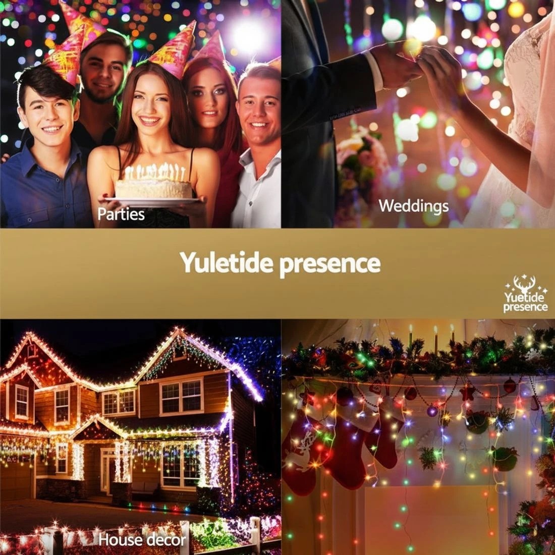6 Jingle Jollys 32m Christmas Lights Icicle String Light 960 Led Durable Space Saving Modern Decor Easy Assembly - Multi, 6 of 7