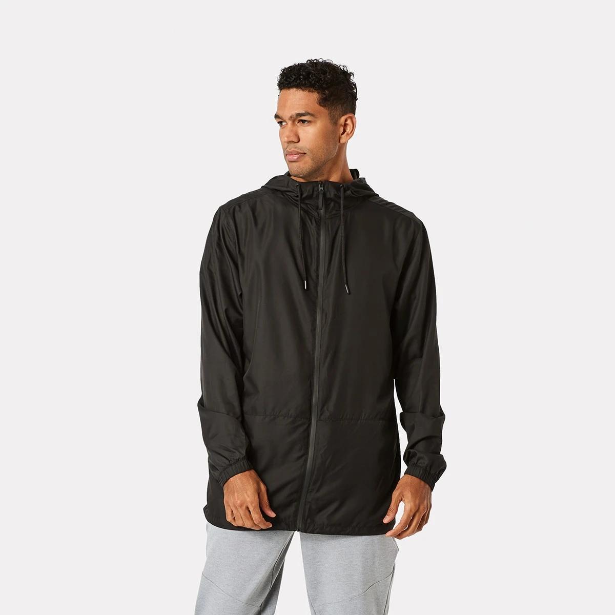 8 Active Unisex Packable Rain Jacket BLACK, 8 of 10