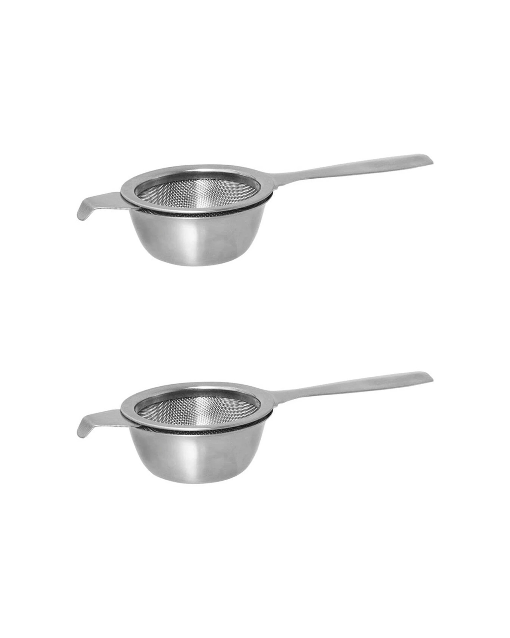 1 Avanti 2PK Stainless Steel 15cm Single Handle Tea Strainer - Silver, 1 of 1