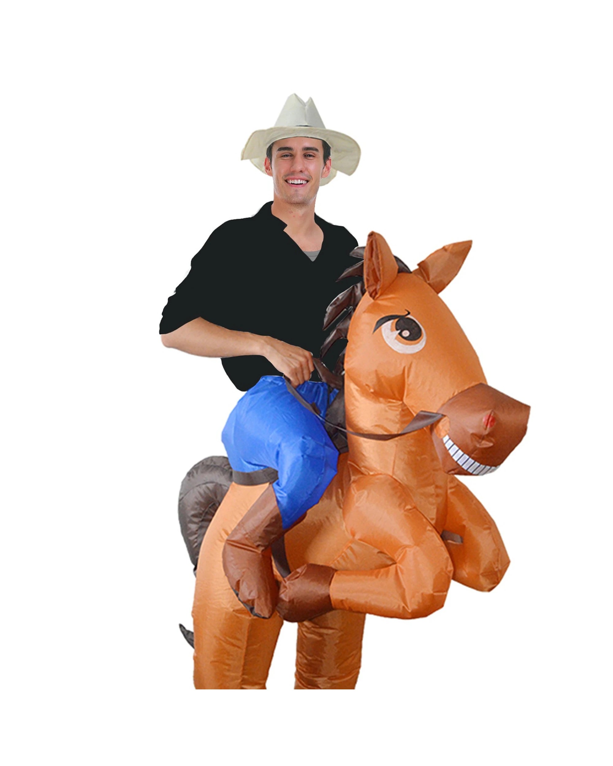 2 BR Costumes Inflatable Horse Costume for Adults with Hat and Fan, 2 of 3