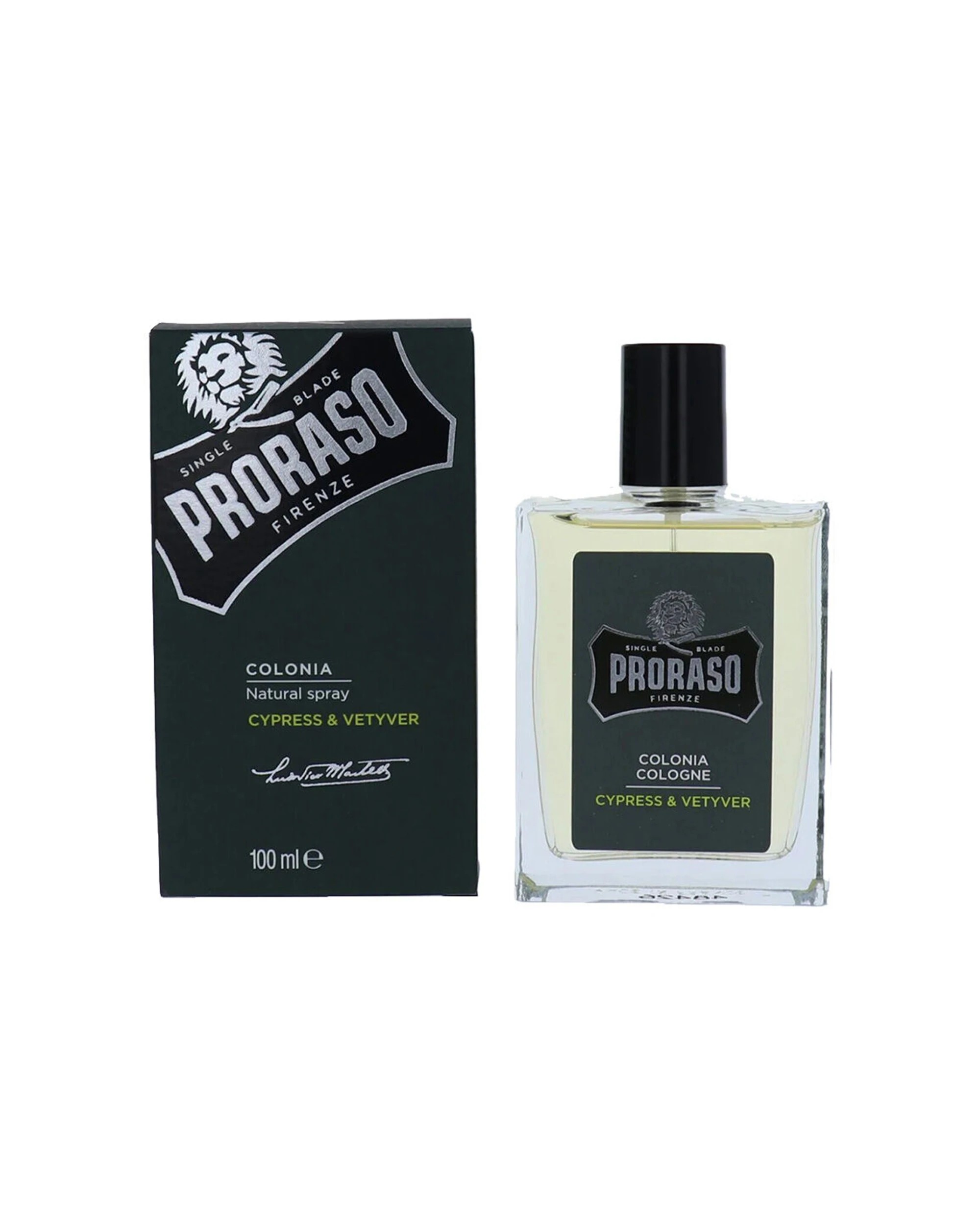 1 Proraso Beard Eau De Cologne Mens Grooming Cypress Vetiver Scent 100Ml Fragrance For Men - Black, 1 of 1