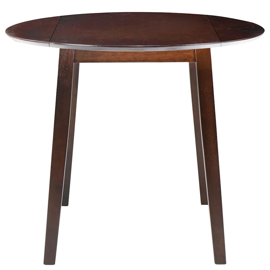 3 Vidaxl Drop-leaf Dining Table Round Mdf - Brown, 3 of 5