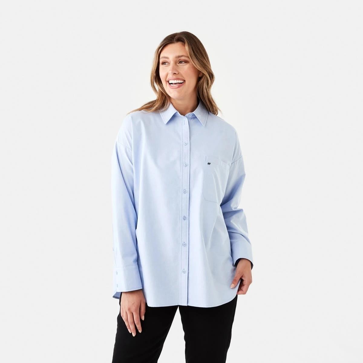 1 Long Sleeve Oxford Shirt DAYTIME BLUE, 1 of 8