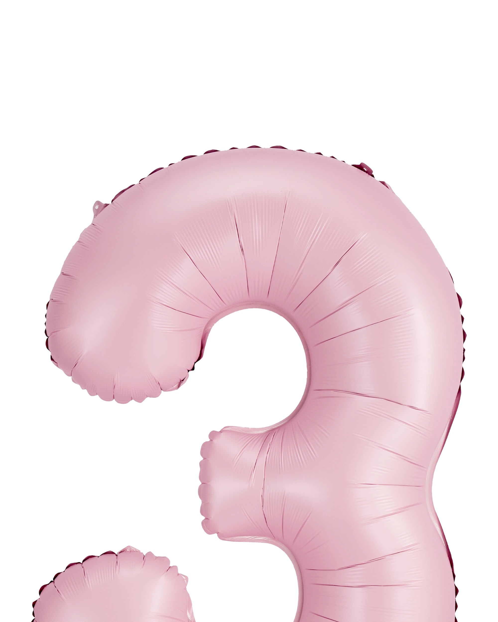 2 Giant Matte Pink Number 3 Foil Balloon, 2 of 5